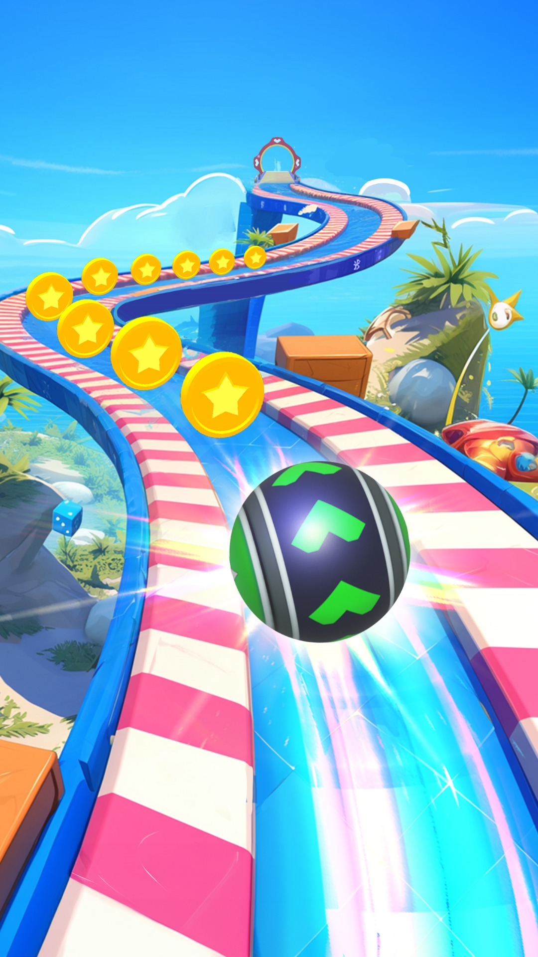 اسکرین شات 4 بازی 3D Super Rolling Ball Race