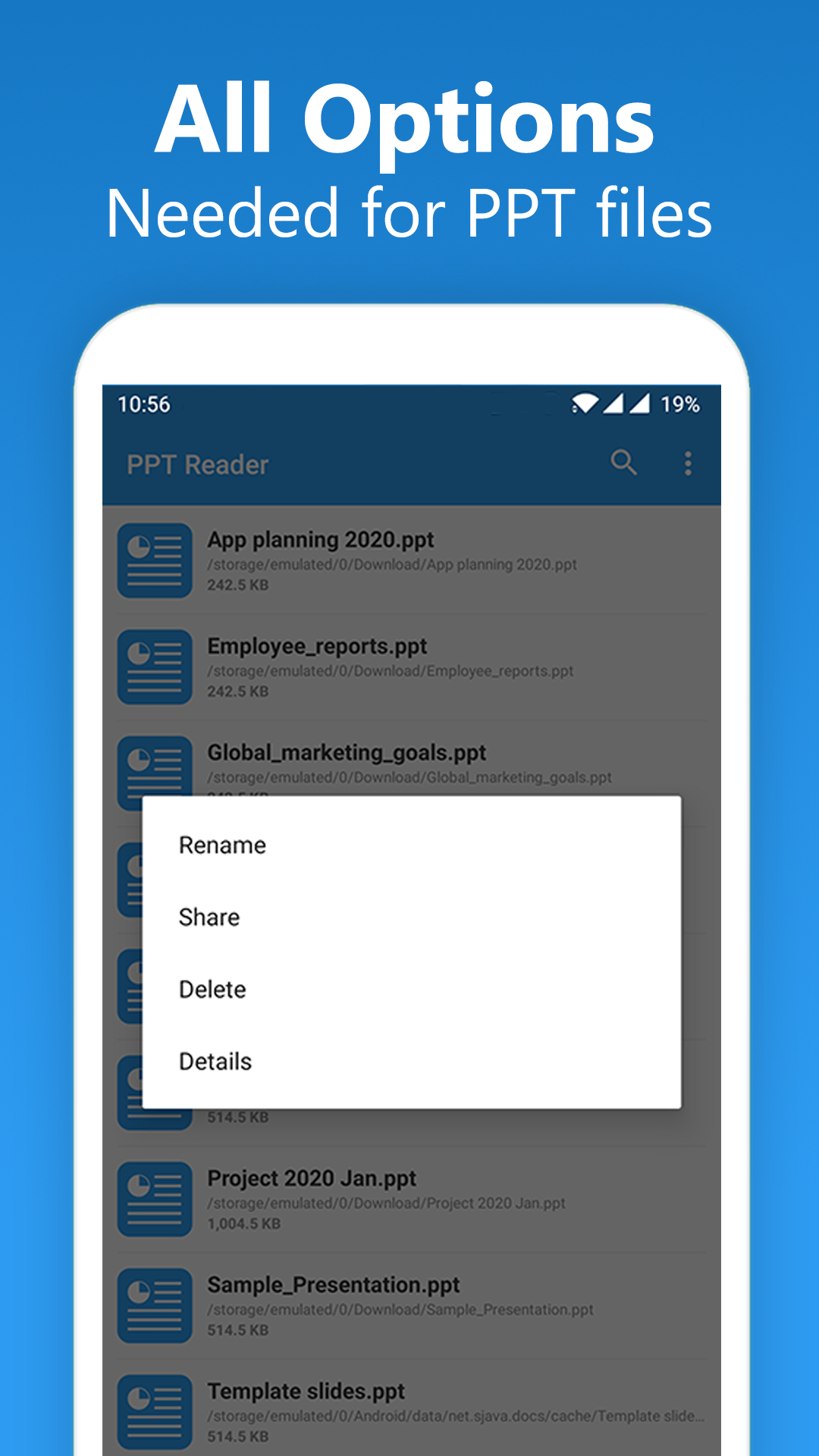 اسکرین شات 6 برنامه PPT Reader: PPTX Slides Viewer