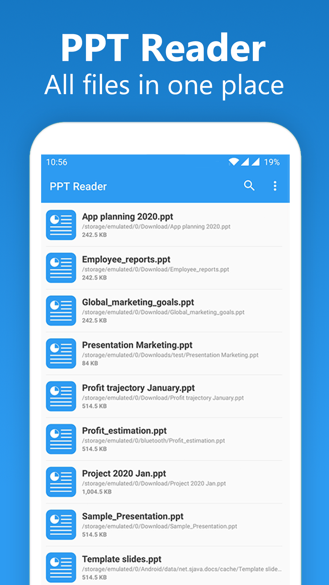 اسکرین شات 2 برنامه PPT Reader: PPTX Slides Viewer