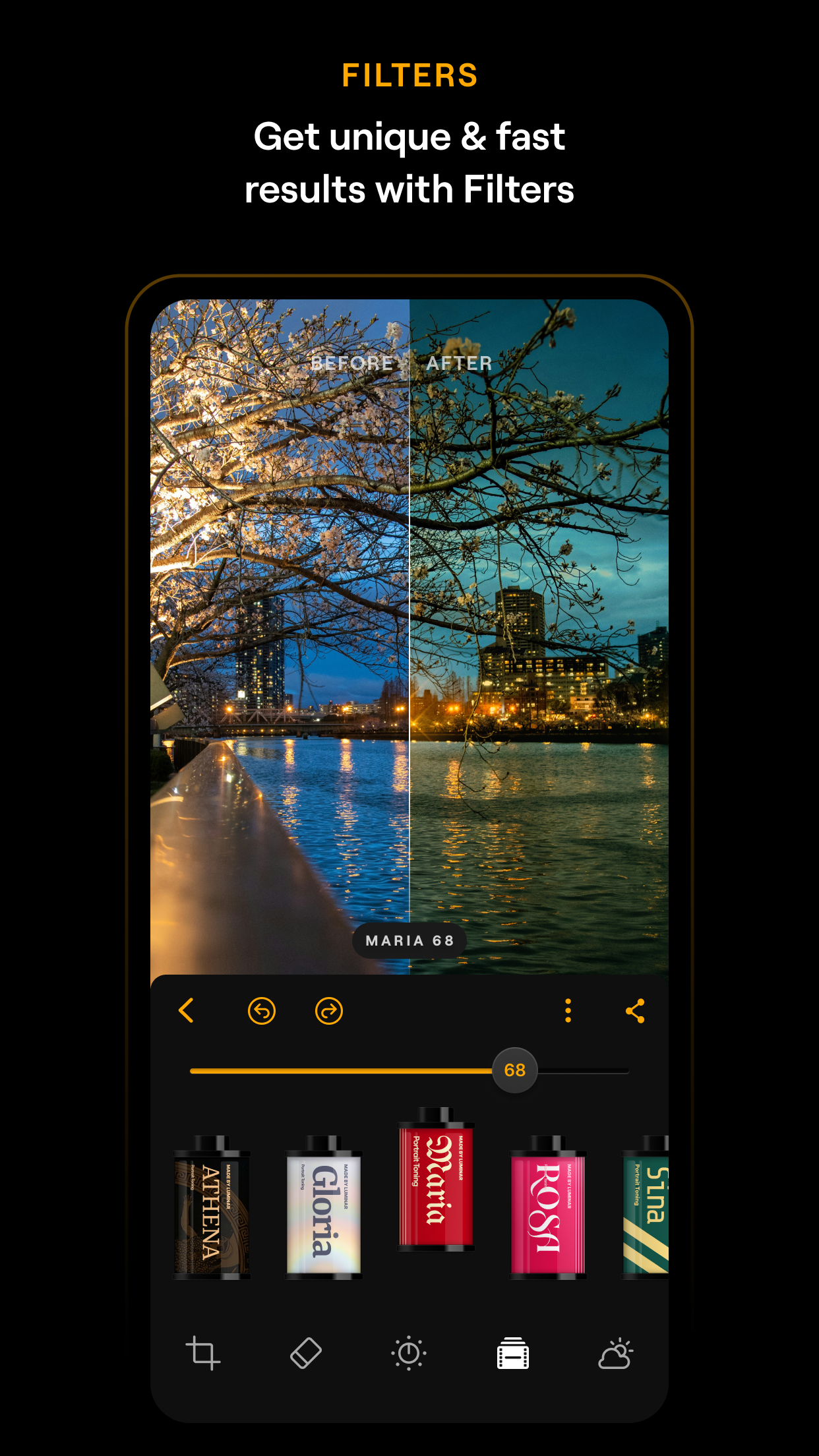 اسکرین شات 4 برنامه Luminar: AI Photo Editor