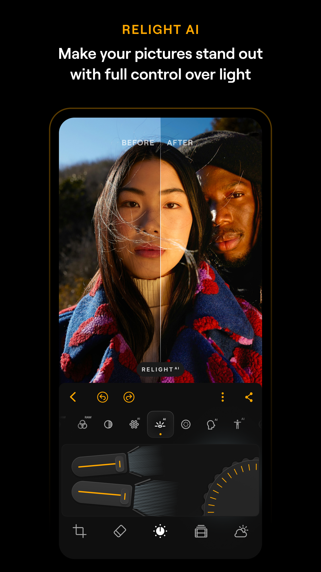 اسکرین شات 2 برنامه Luminar: AI Photo Editor