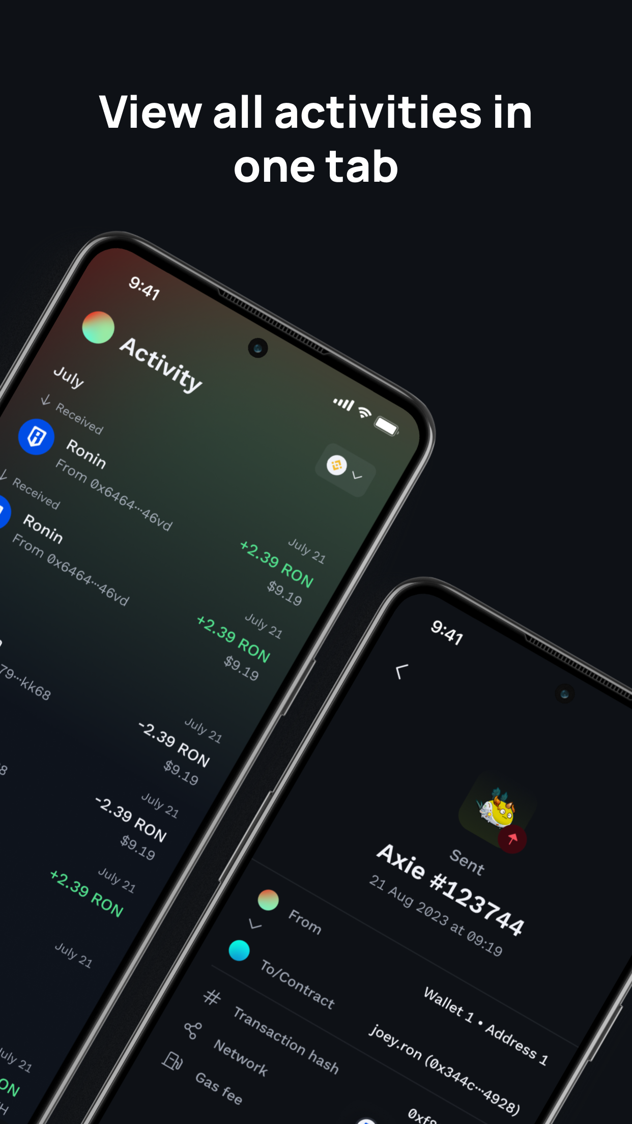 اسکرین شات 5 برنامه Ronin Wallet