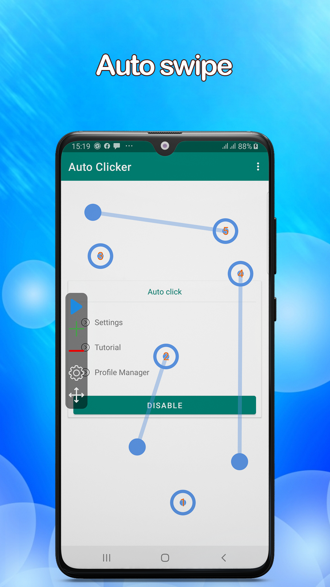 اسکرین شات 3 برنامه Auto Clicker - Quick Touch