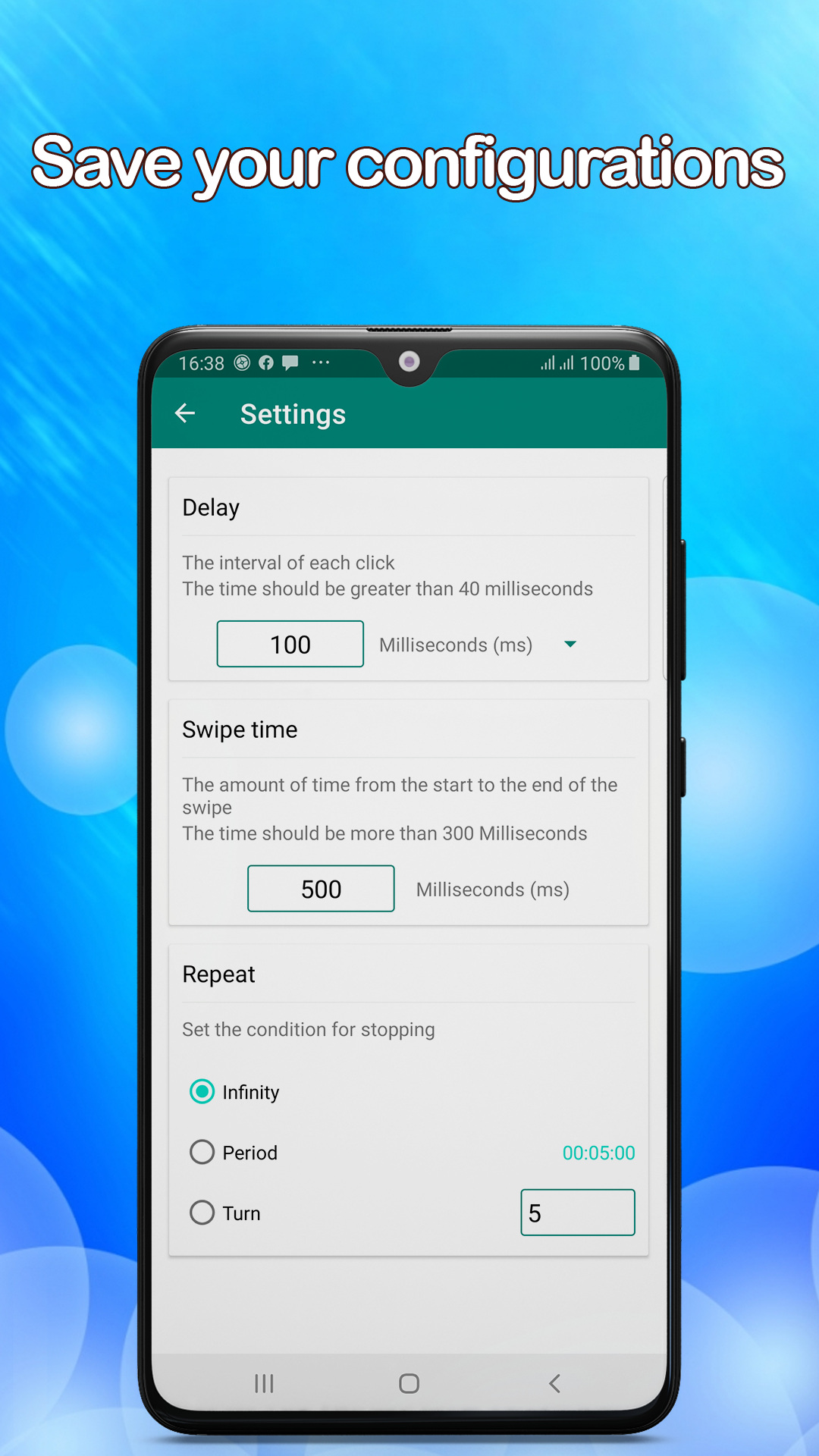 اسکرین شات 5 برنامه Auto Clicker - Quick Touch
