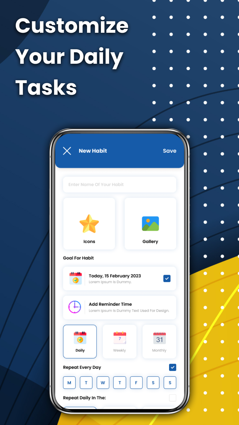 اسکرین شات 5 برنامه Habit Tracker: Routine Planner