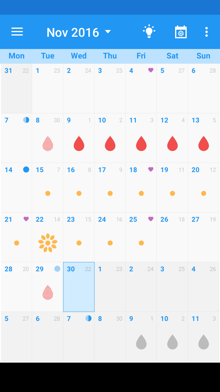 اسکرین شات 2 برنامه OvuView: Ovulation & Fertility