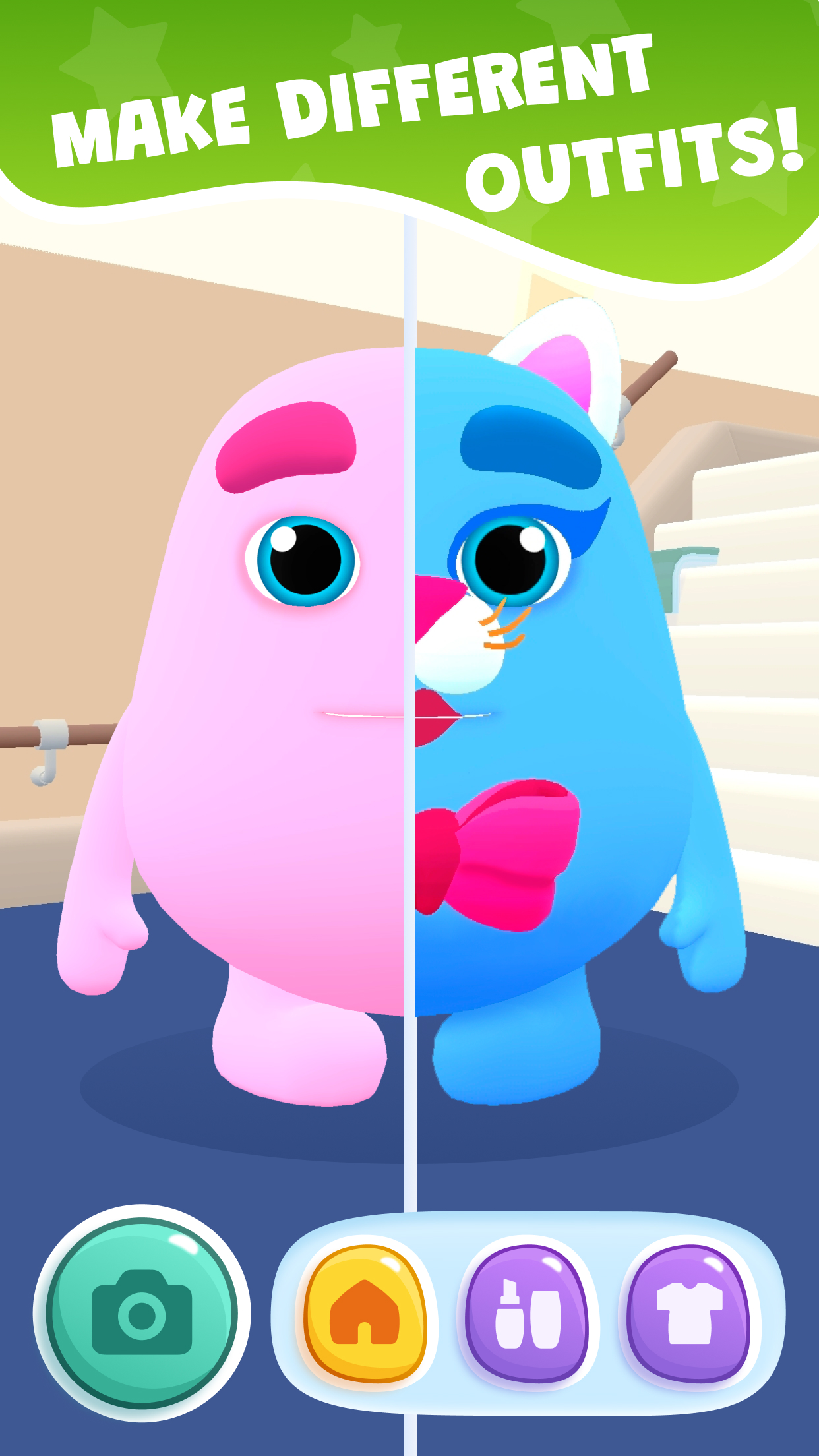 اسکرین شات 5 برنامه Talk to me Slimy・Pet Cat Games