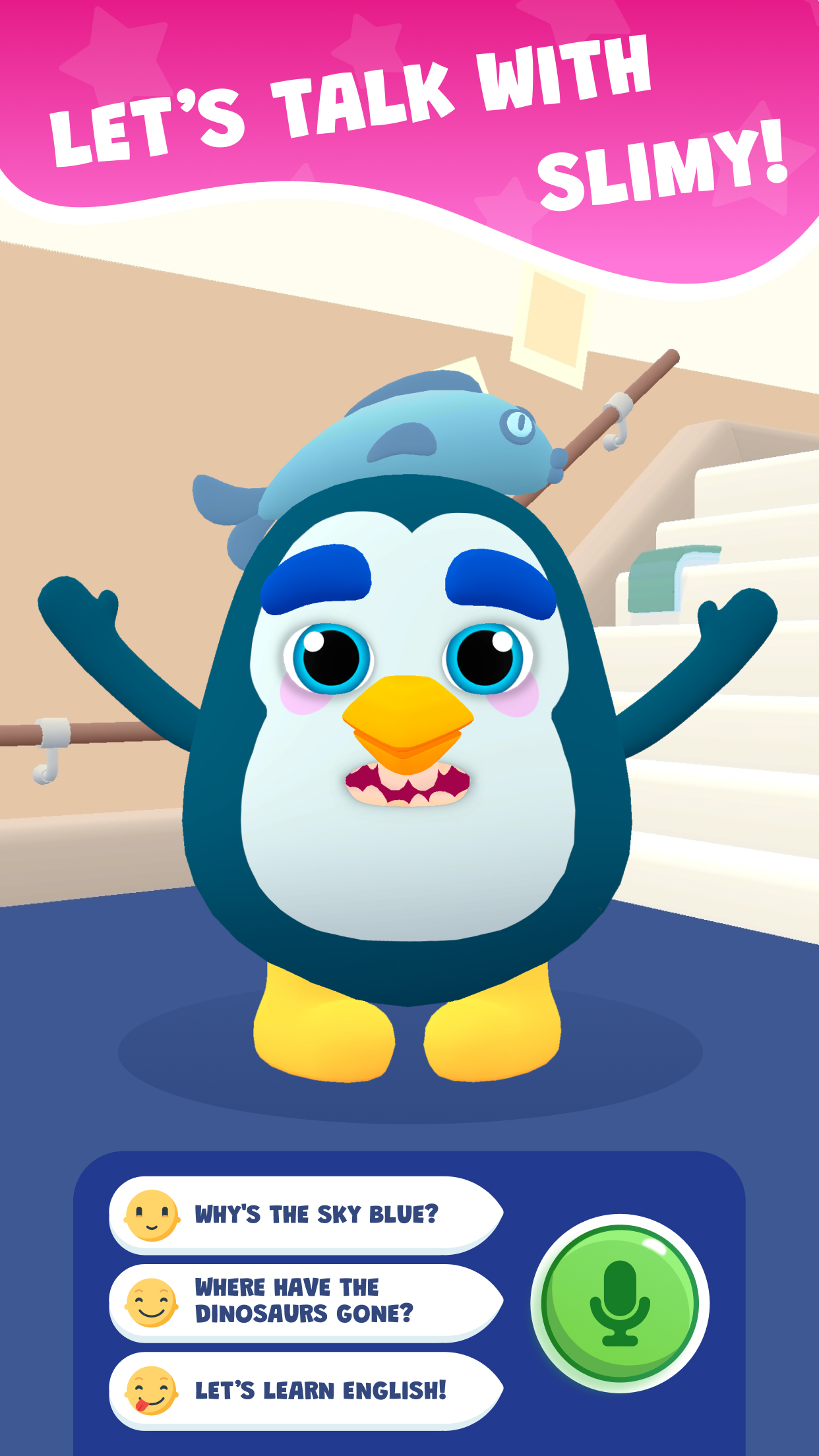 اسکرین شات 4 برنامه Talk to me Slimy・Pet Cat Games
