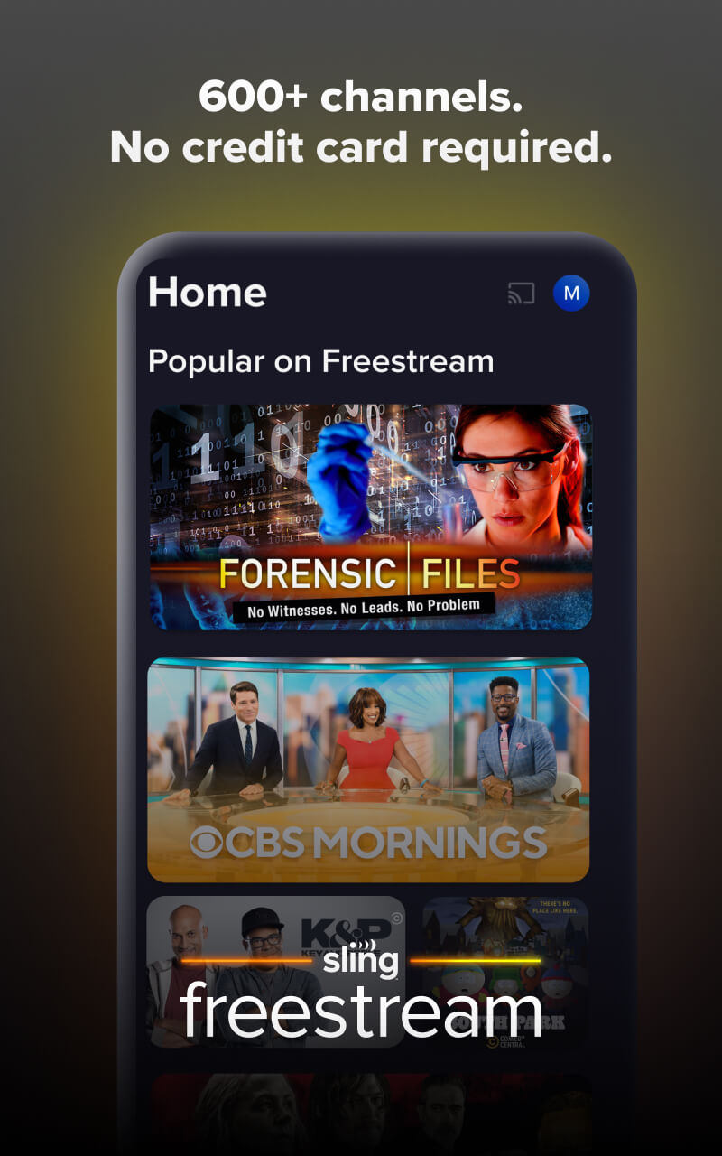 اسکرین شات 5 برنامه Sling: Live TV + Freestream