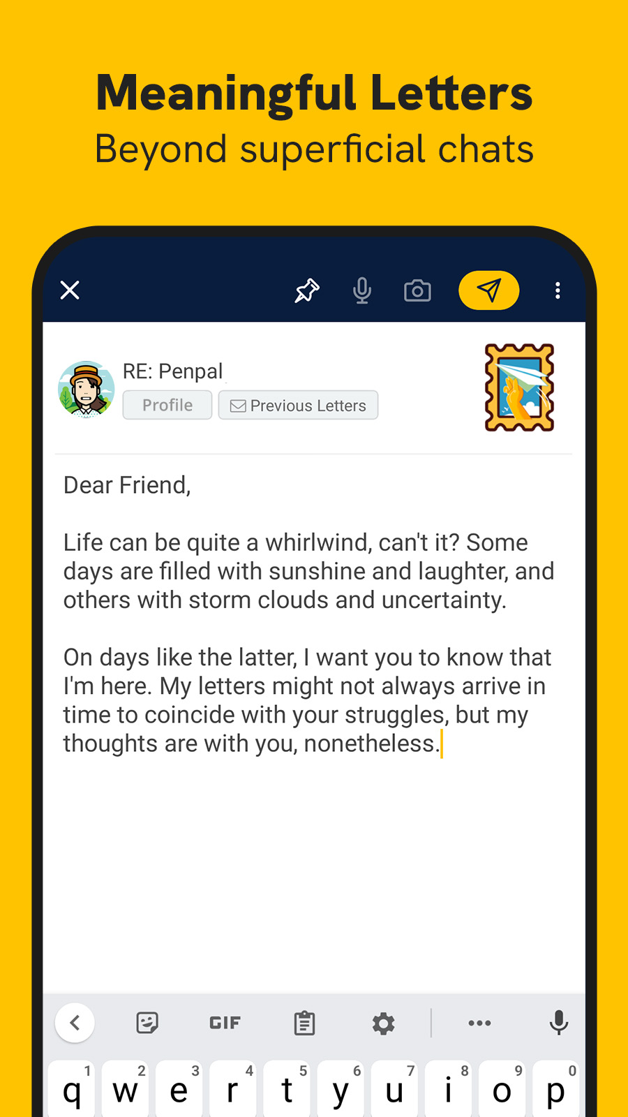 اسکرین شات 6 برنامه Slowly: Make Global Friends