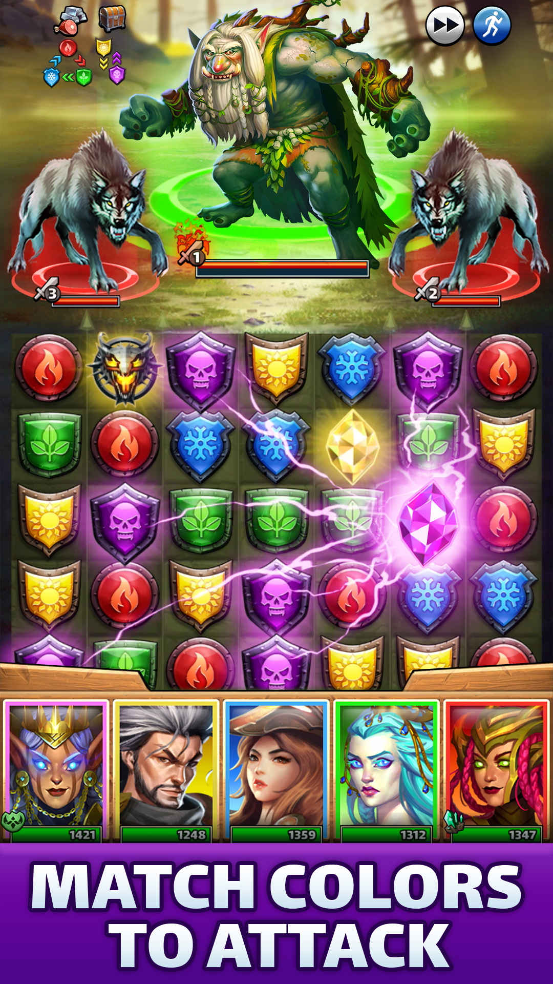 اسکرین شات 3 بازی Empires & Puzzles: Match-3 RPG