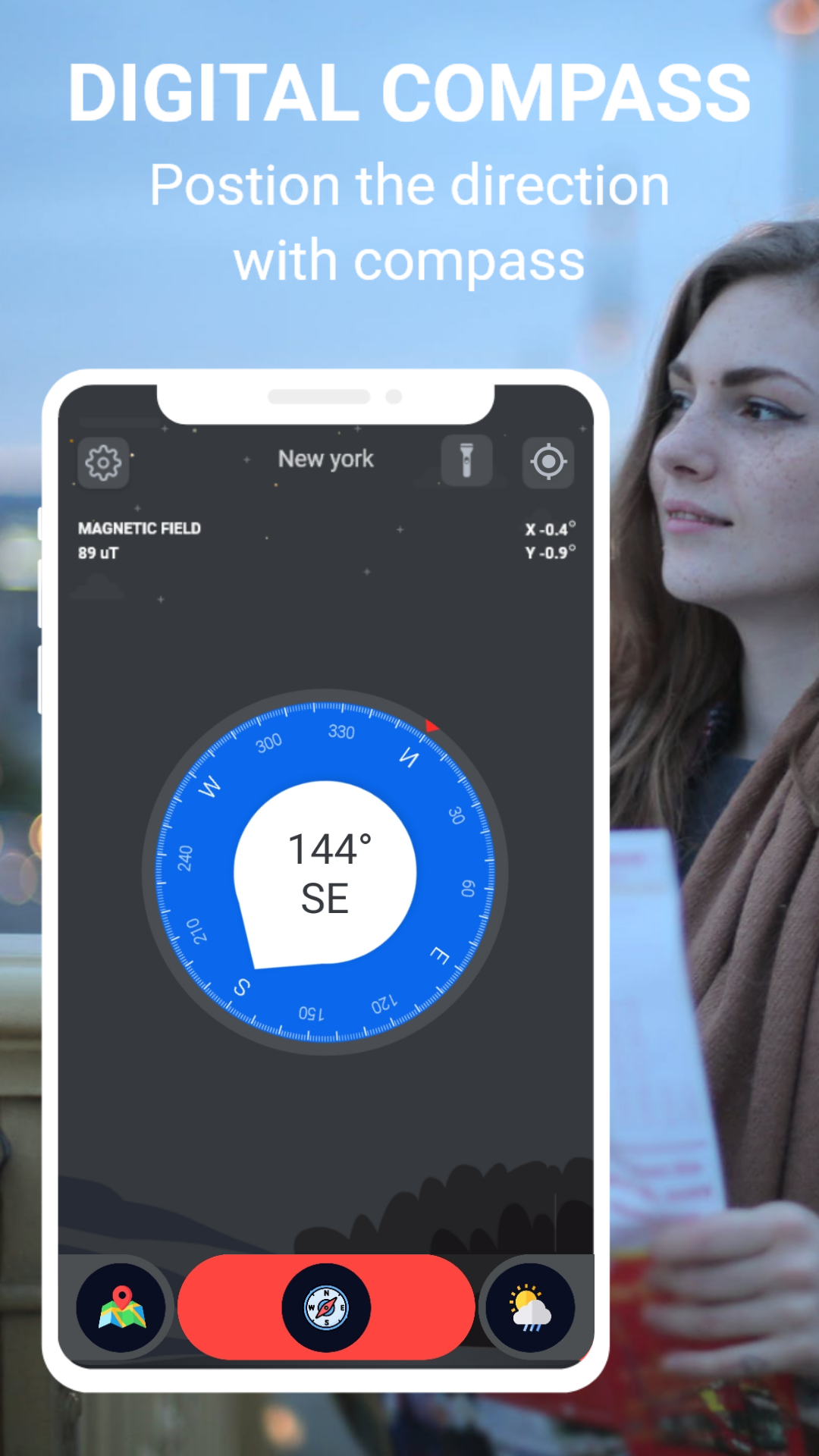 اسکرین شات 2 برنامه Compass360: Smart Compass tool