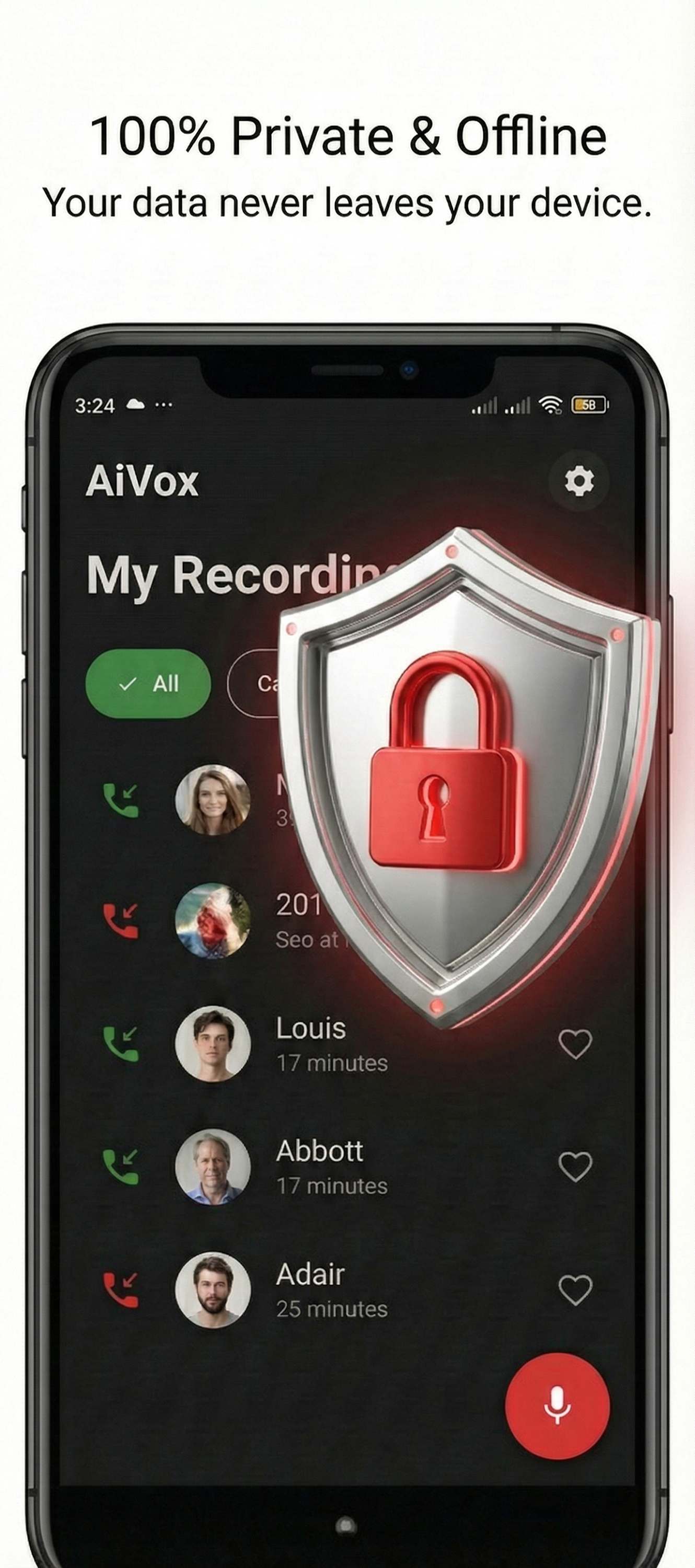 اسکرین شات 4 برنامه Call Recorder