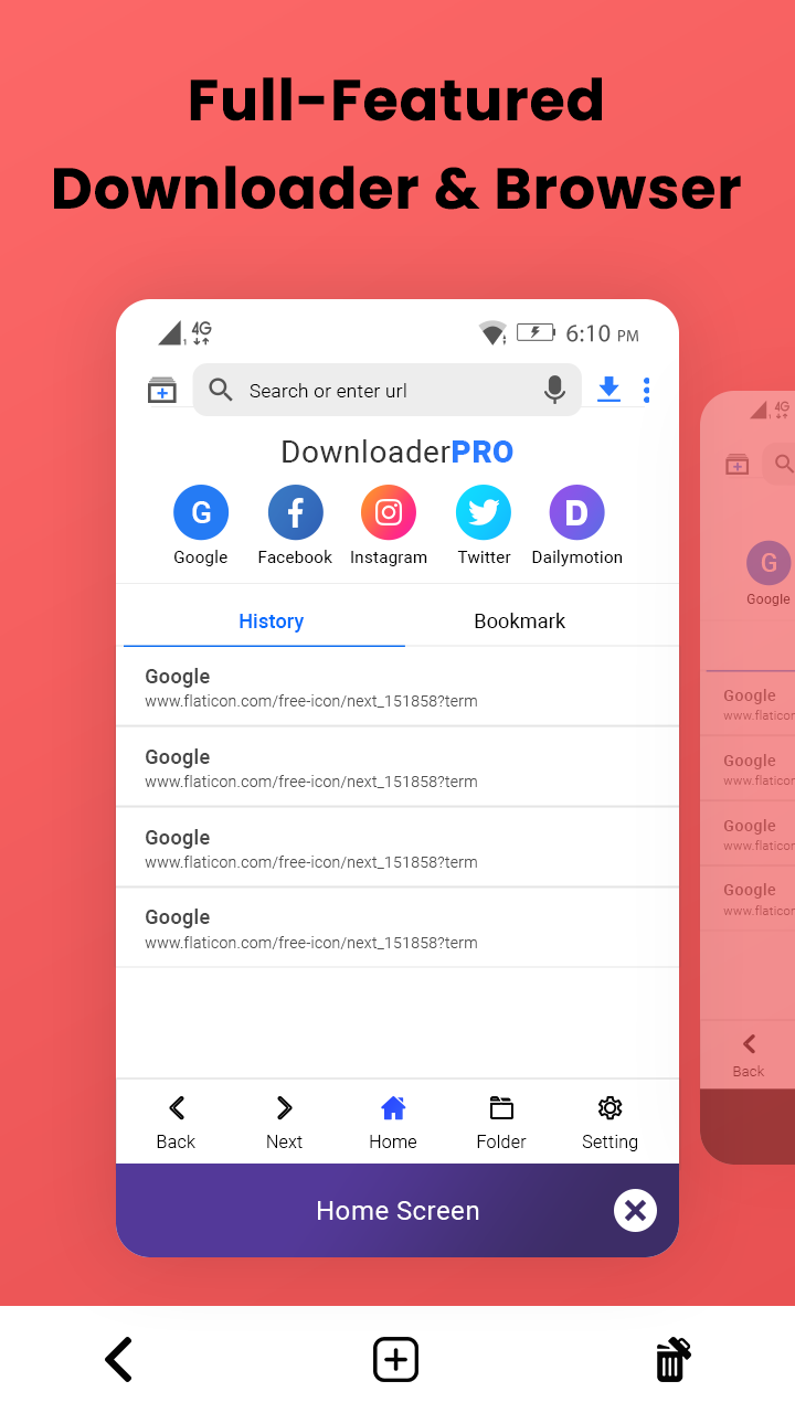 اسکرین شات 5 برنامه X Browser - Video Downloader
