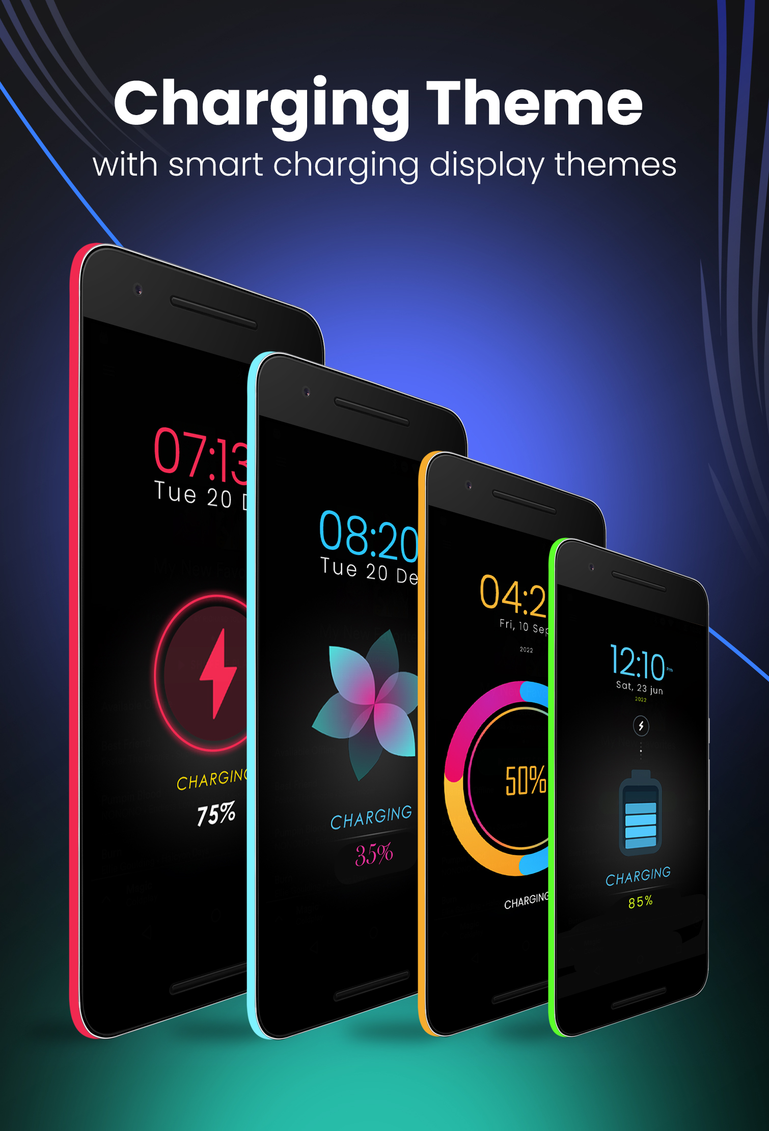 اسکرین شات 5 برنامه Smart Watch: Clock Wallpapers