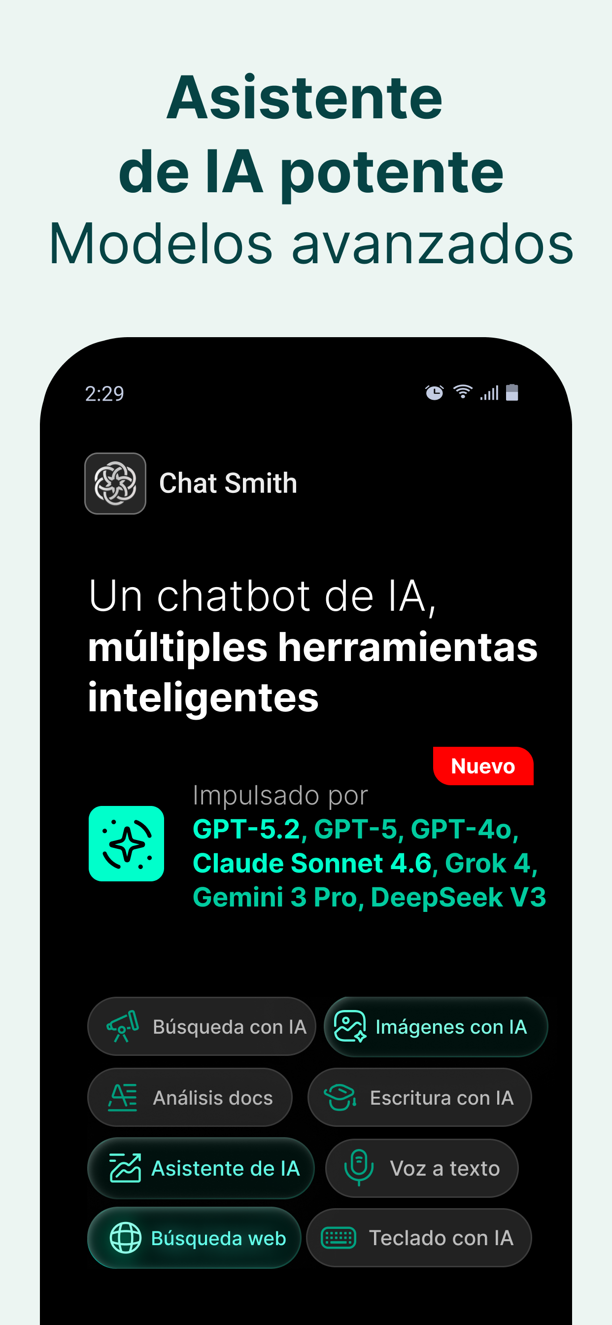 اسکرین شات 1 برنامه Chat Smith: Chatbot IA Español