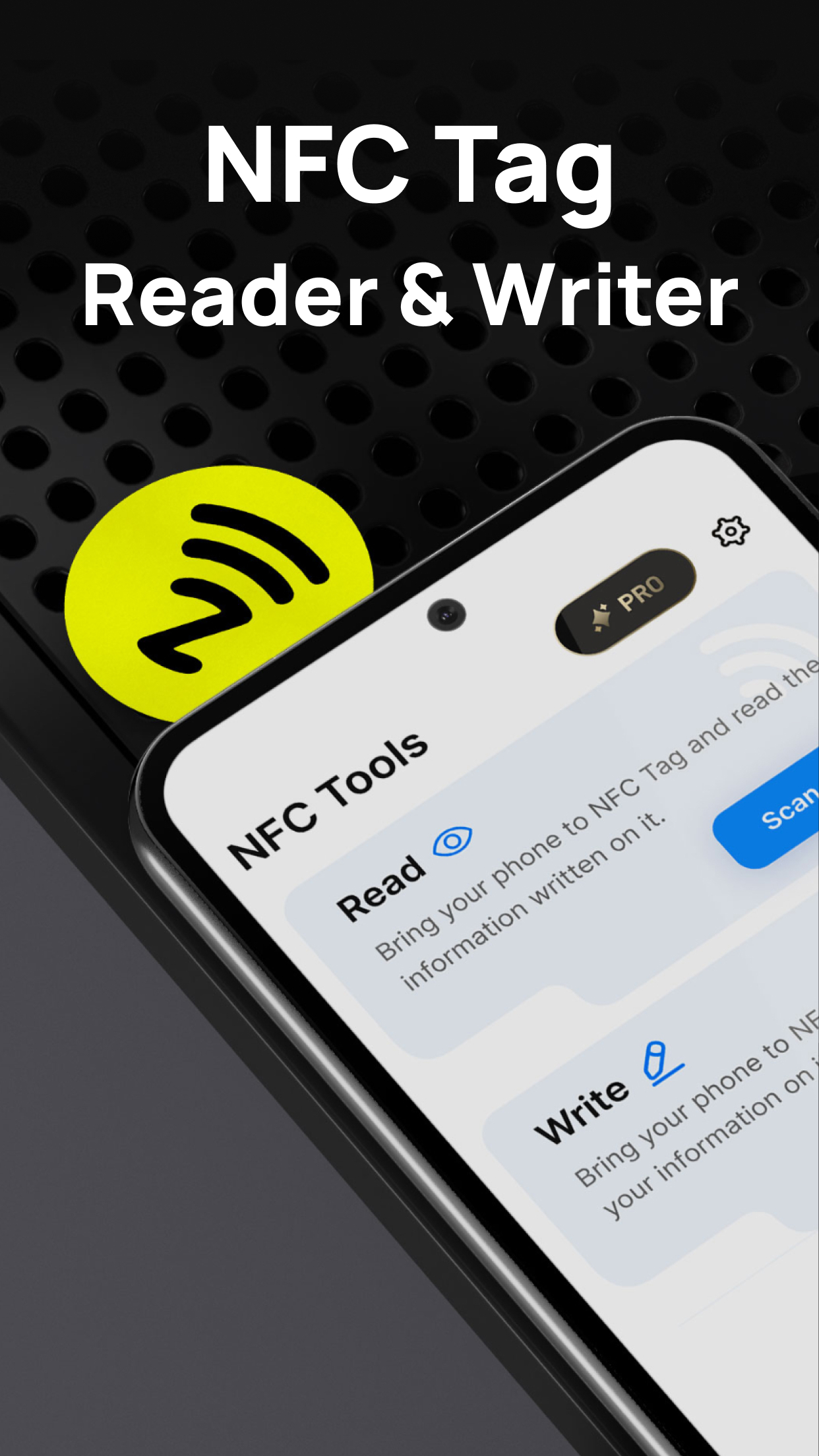 اسکرین شات 1 برنامه NFC Tag: Card Reader & Scanner
