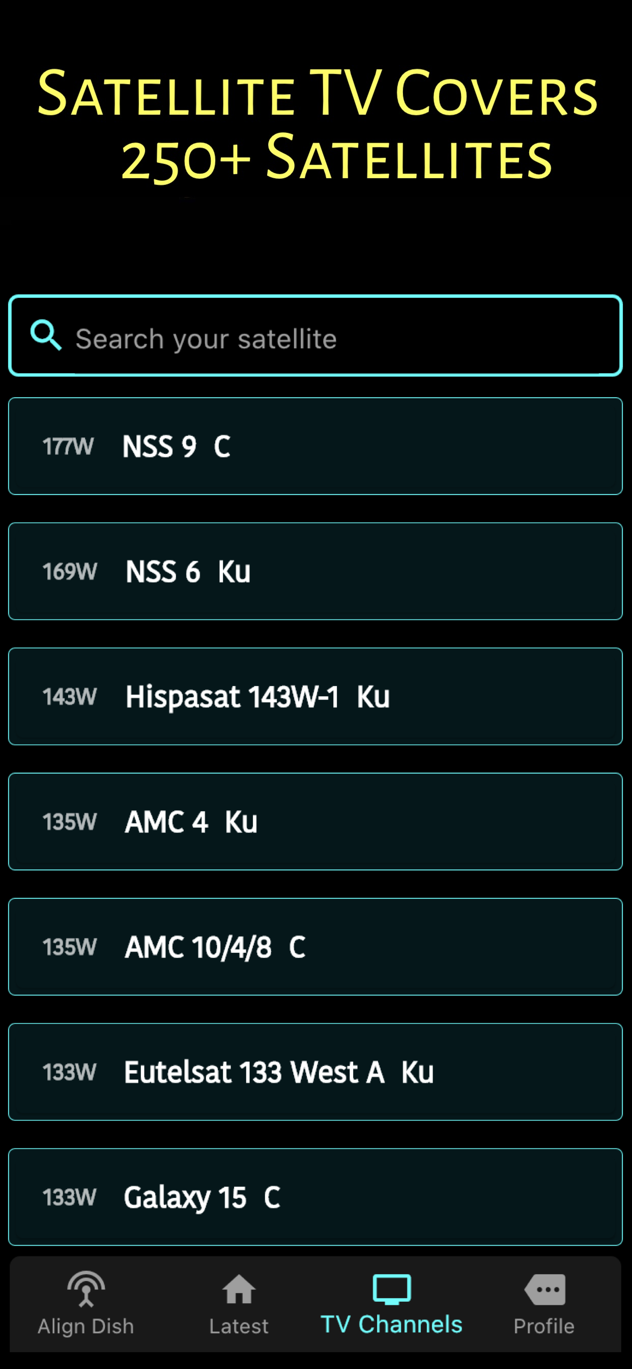 اسکرین شات 6 برنامه Satellite TV Finder, Dish 360