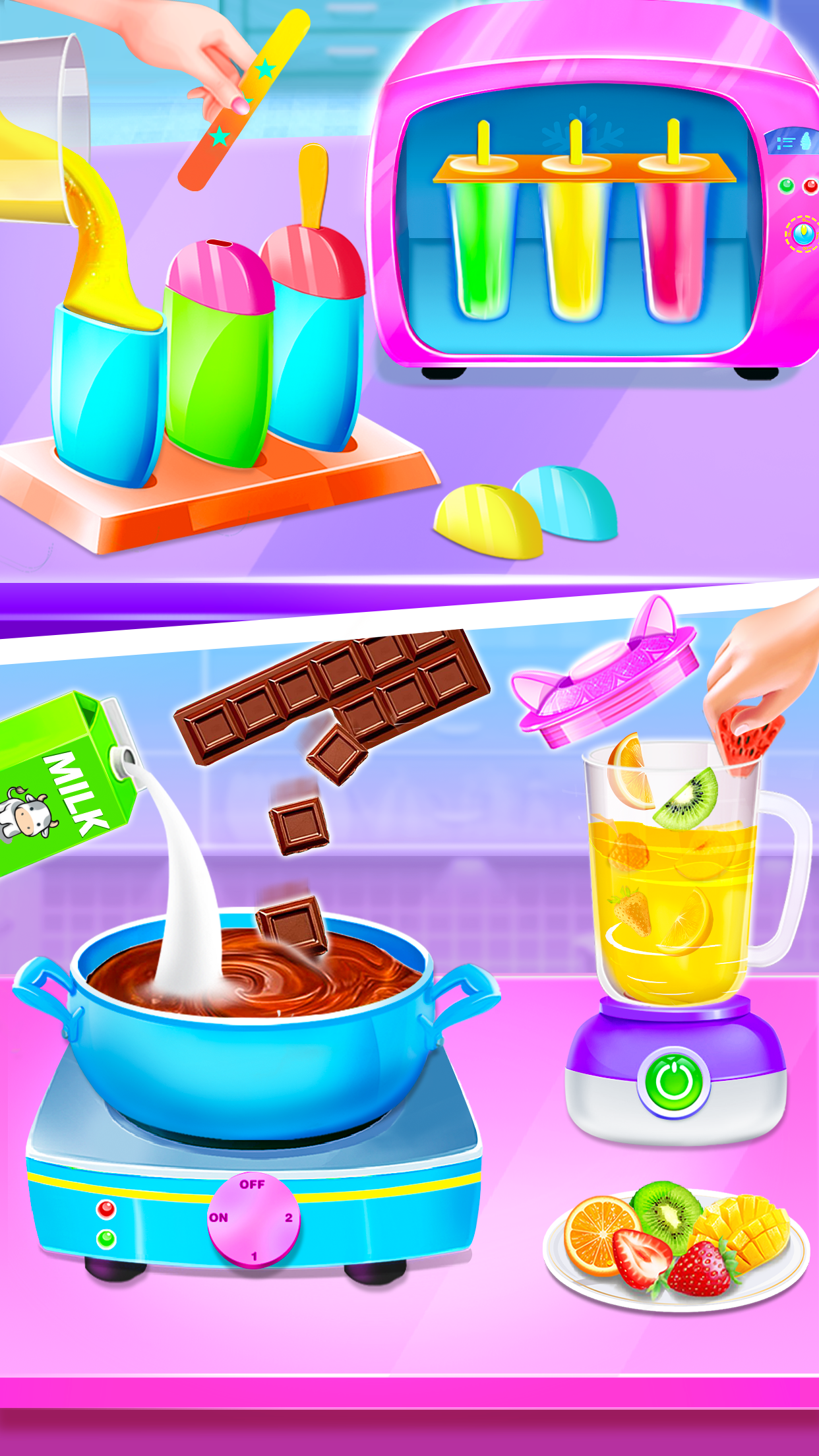 اسکرین شات 1 بازی Unicorn Ice cream Pop game