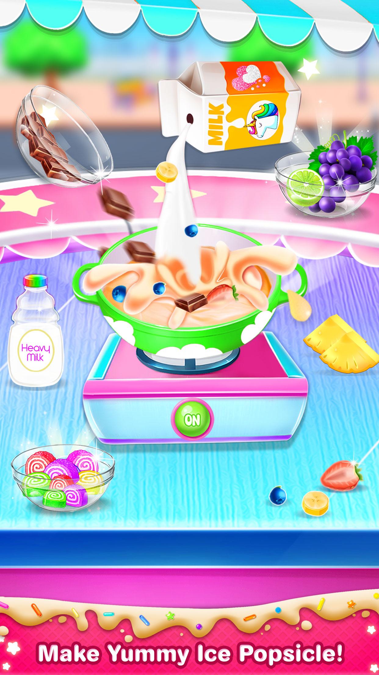 اسکرین شات 5 بازی Unicorn Ice cream Pop game