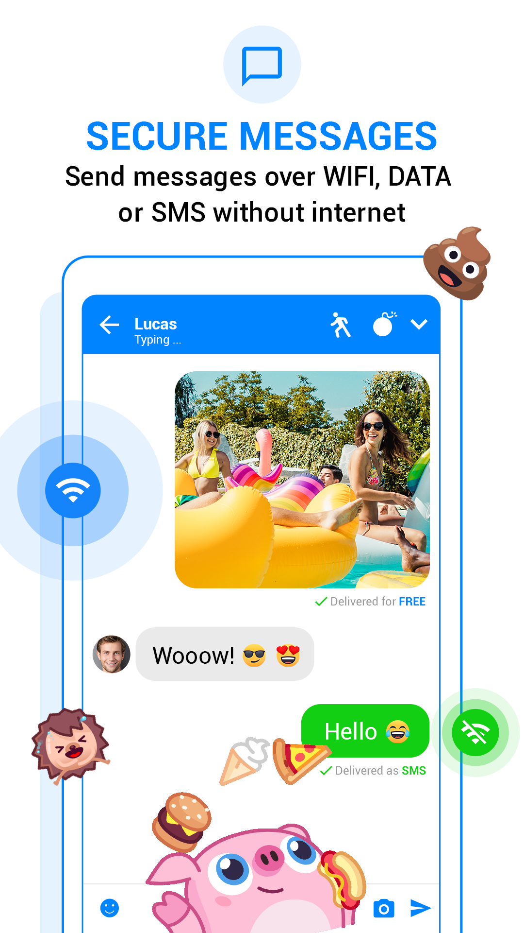 اسکرین شات 1 برنامه Messenger SMS - Text messages