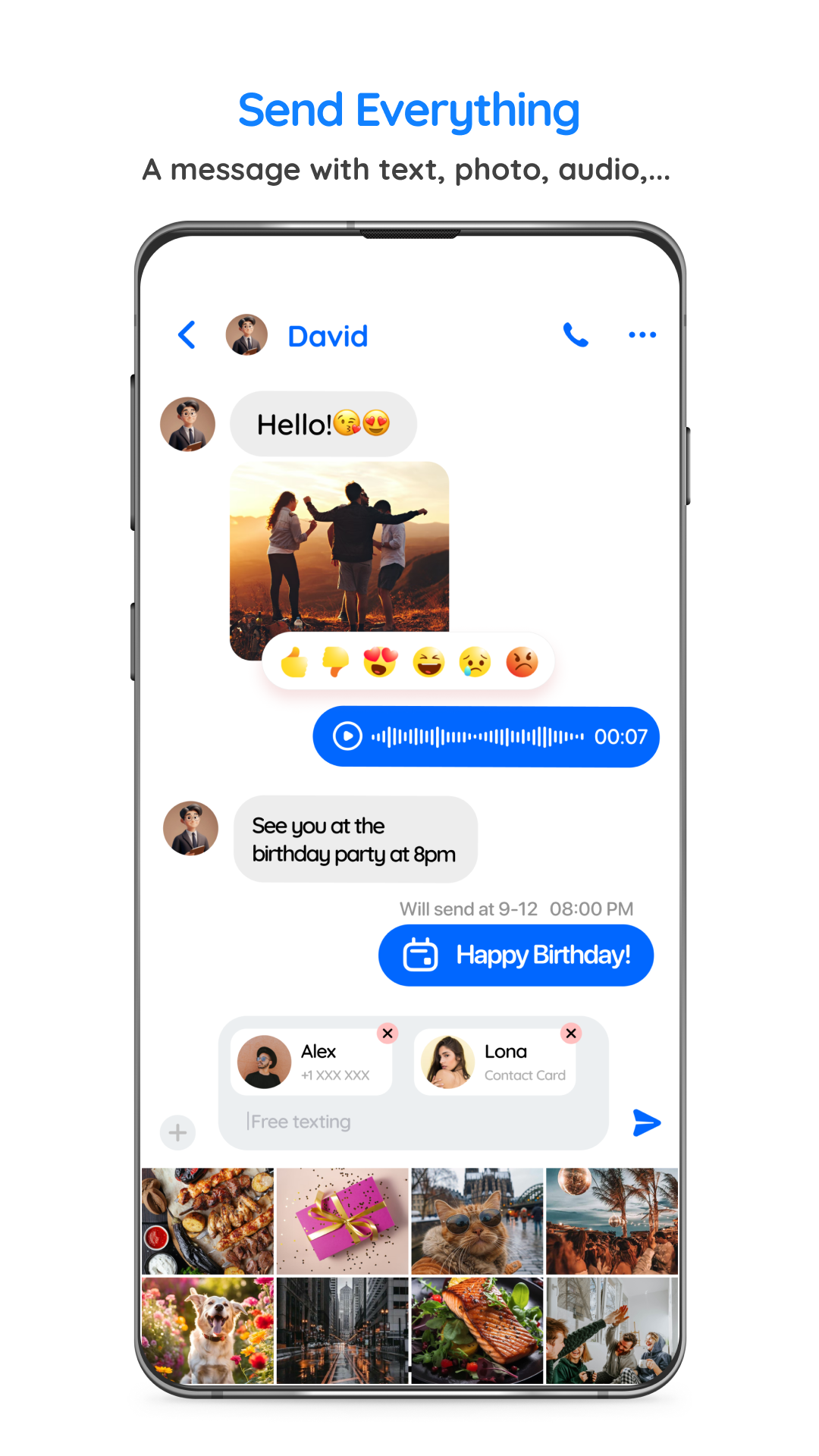 اسکرین شات 4 برنامه Messenger: Text Messages, SMS
