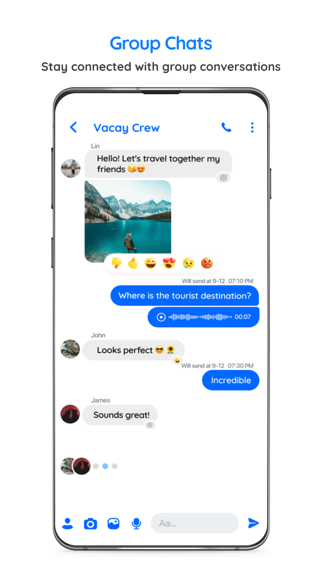 اسکرین شات 3 برنامه Messenger: Text Messages, SMS