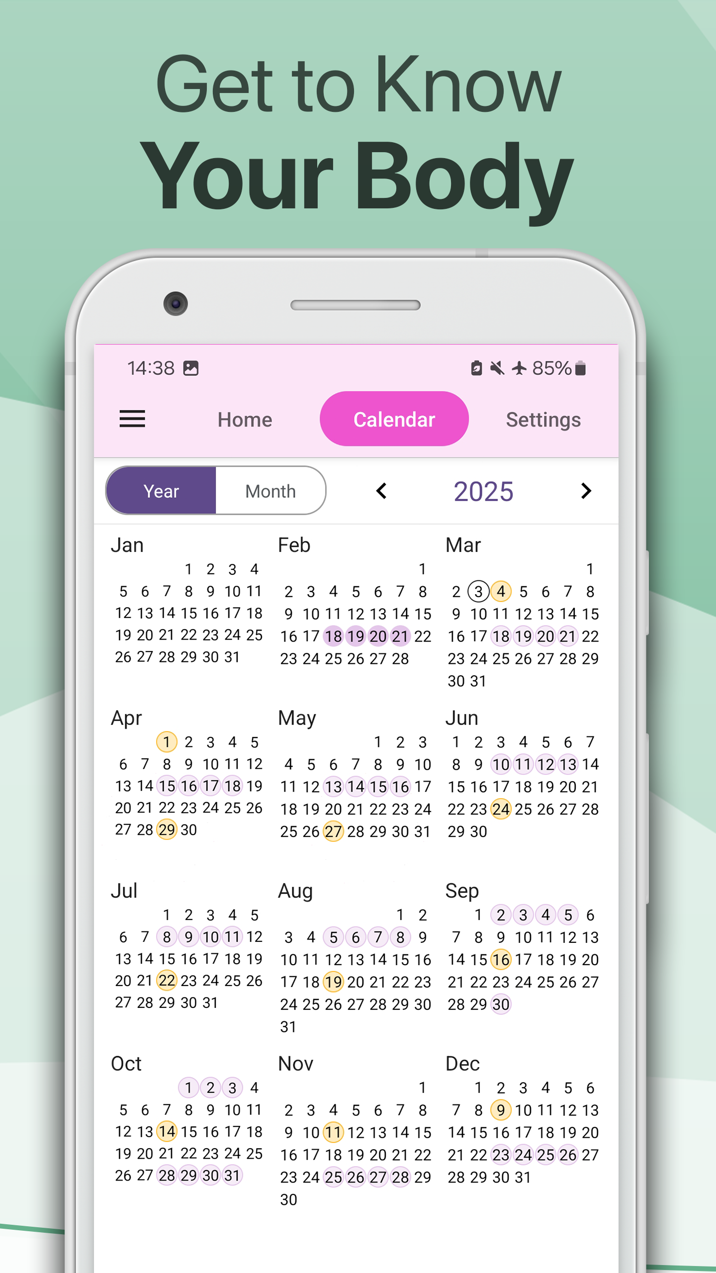 اسکرین شات 6 برنامه Period and Ovulation Tracker