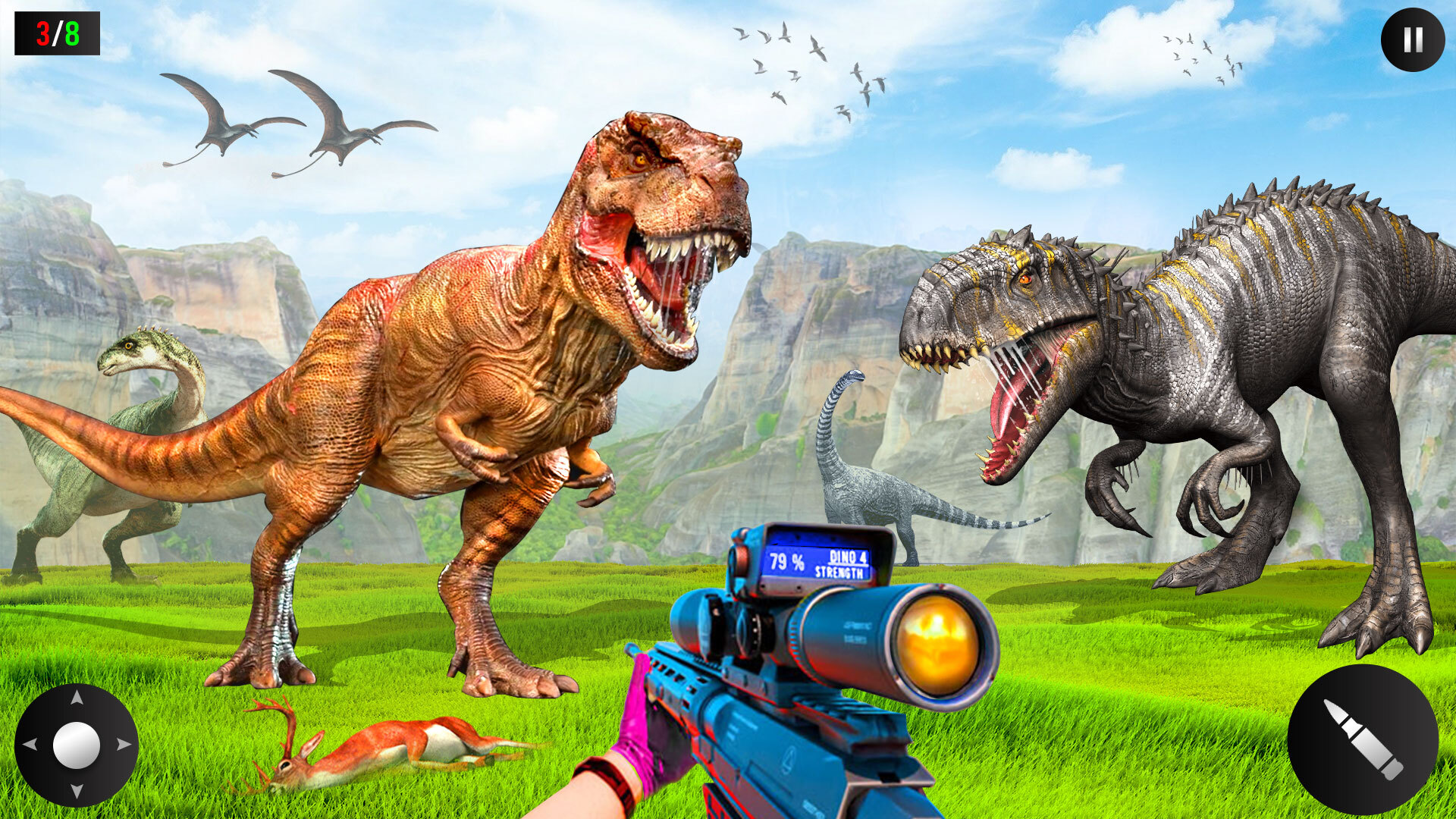اسکرین شات 1 بازی Wild Dino Hunter: Hunting Game