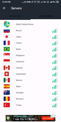 اسکرین شات 5 برنامه Blue VPN/ free proxy network