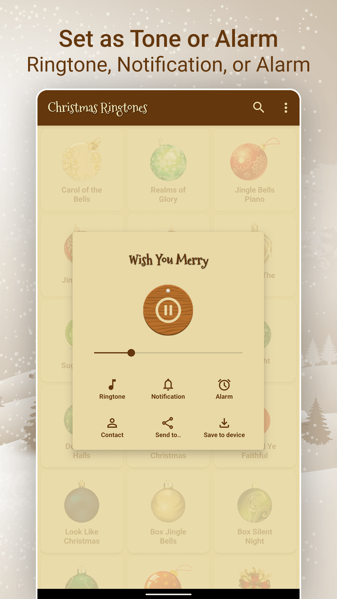 اسکرین شات 3 برنامه Christmas Ringtones