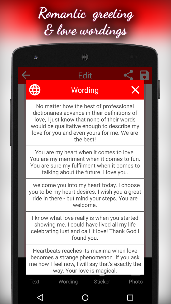 اسکرین شات 7 برنامه Love Cards - Photo Frames