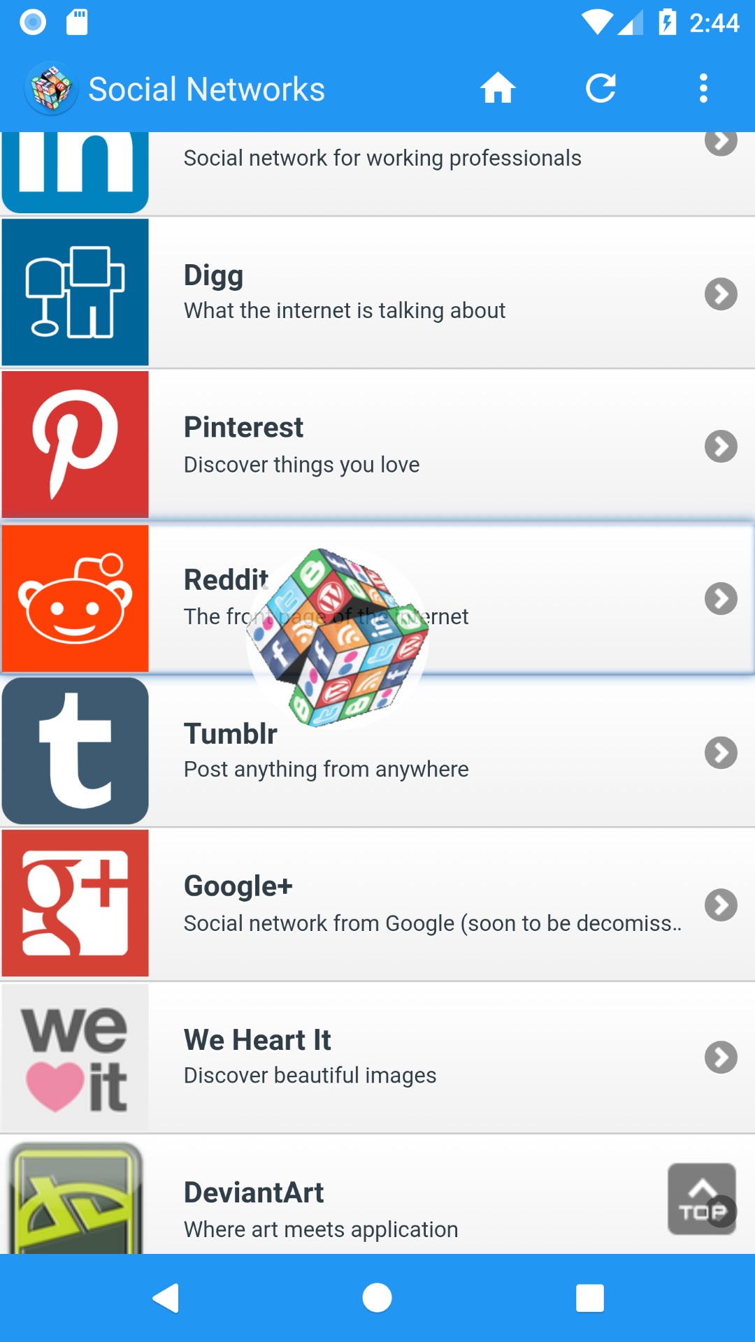 اسکرین شات 4 برنامه تمام شبکه های اجتماعی