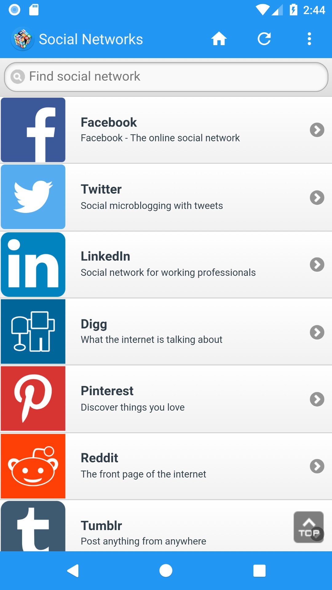 اسکرین شات 3 برنامه تمام شبکه های اجتماعی