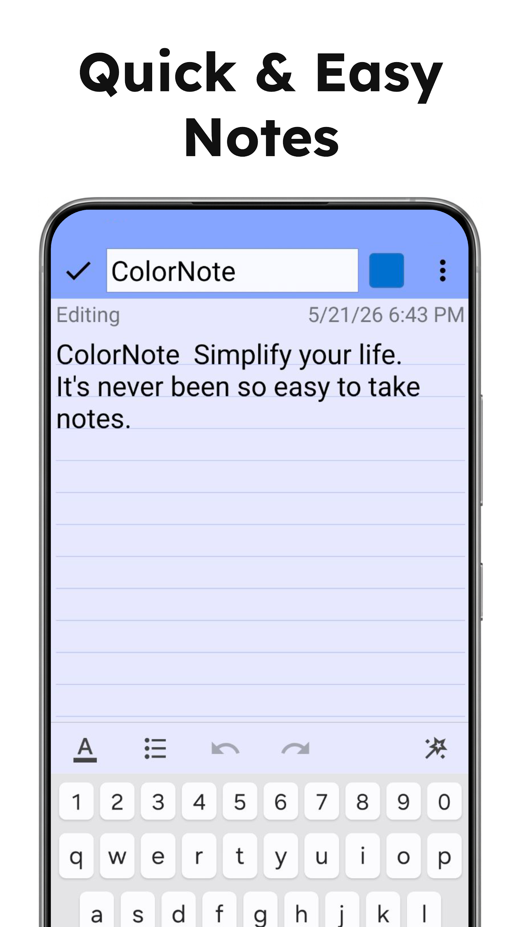 اسکرین شات 3 برنامه ColorNote Notepad Notes