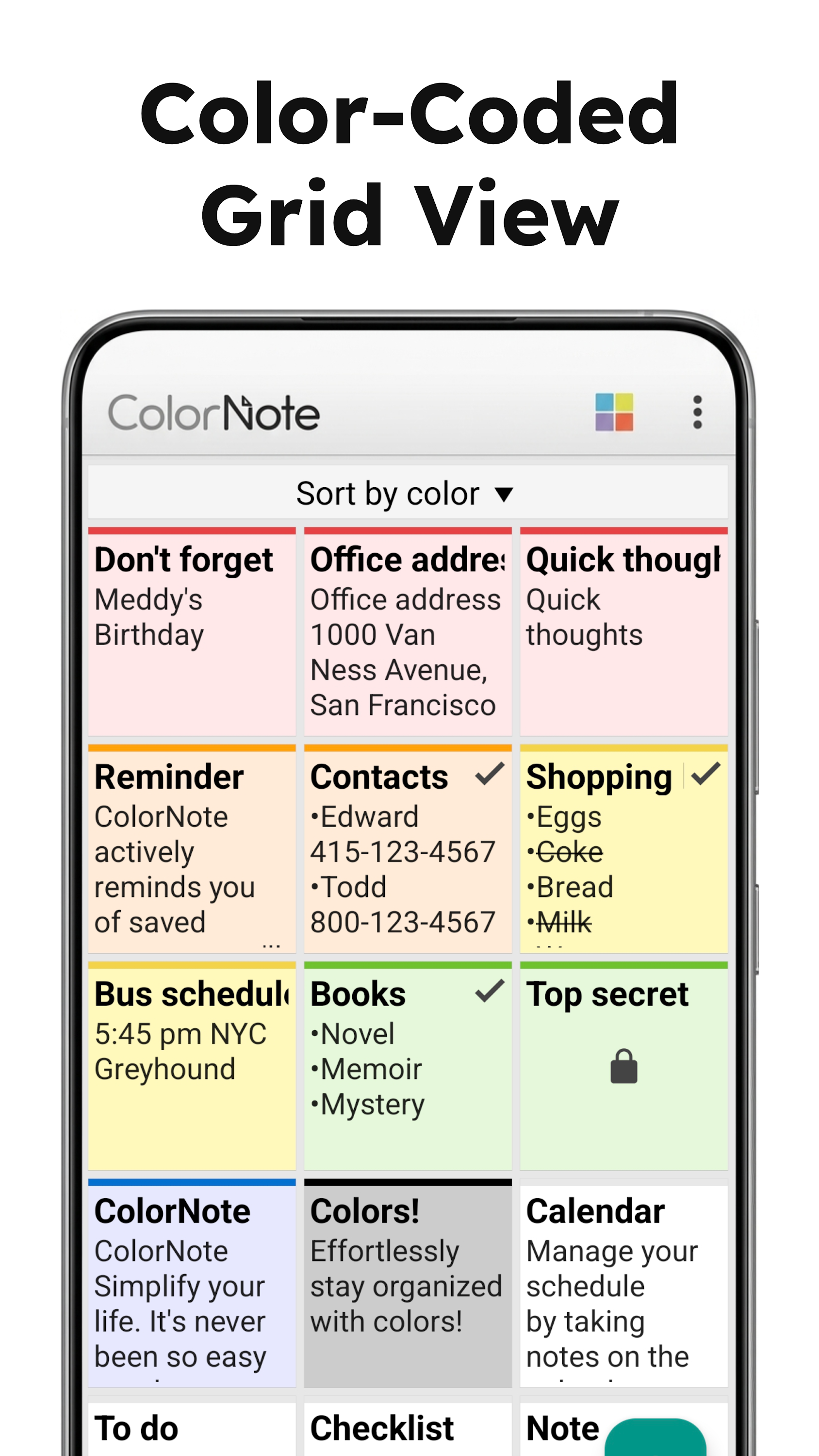 اسکرین شات 7 برنامه ColorNote Notepad Notes