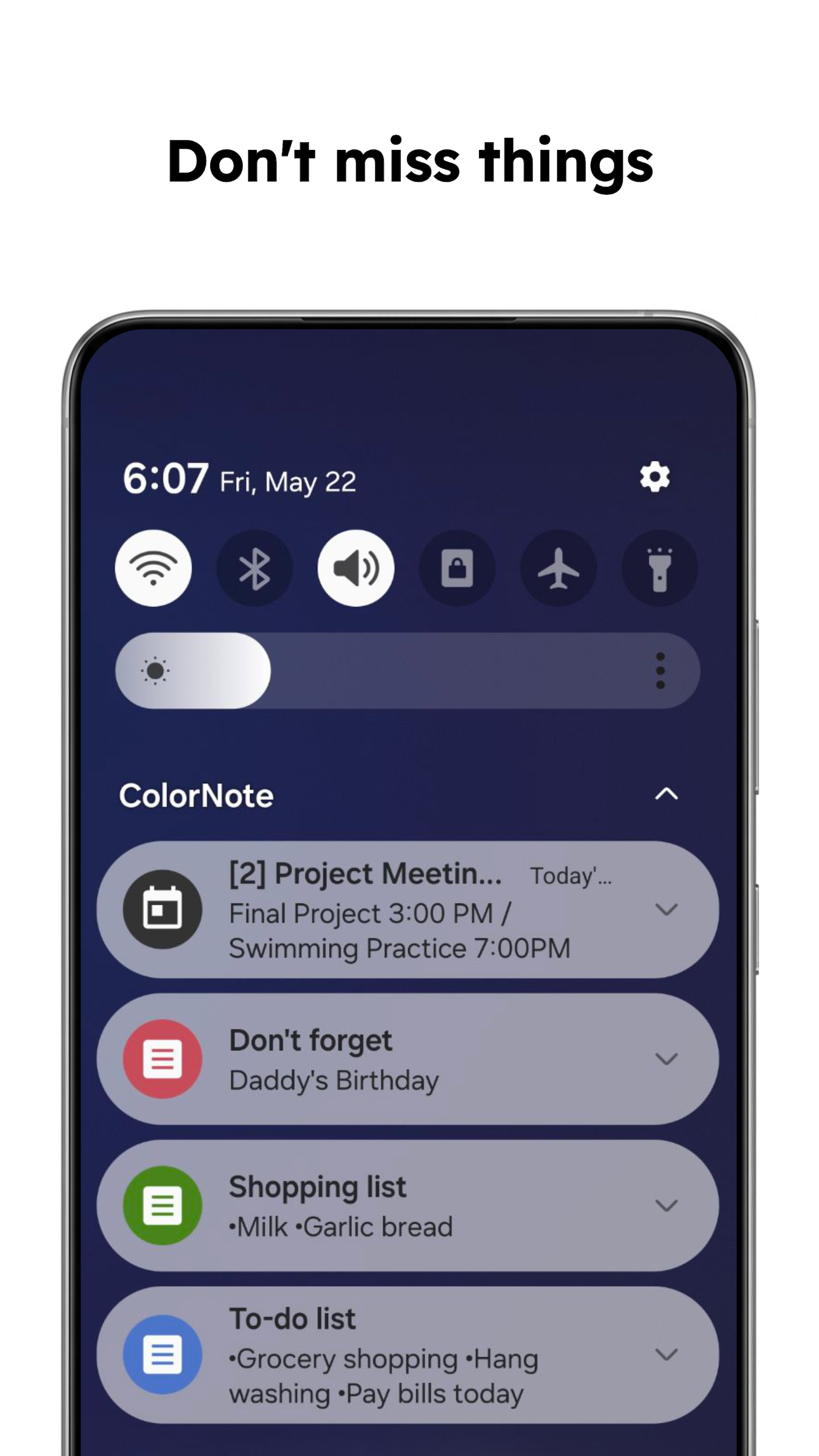 اسکرین شات 5 برنامه ColorNote Notepad Notes