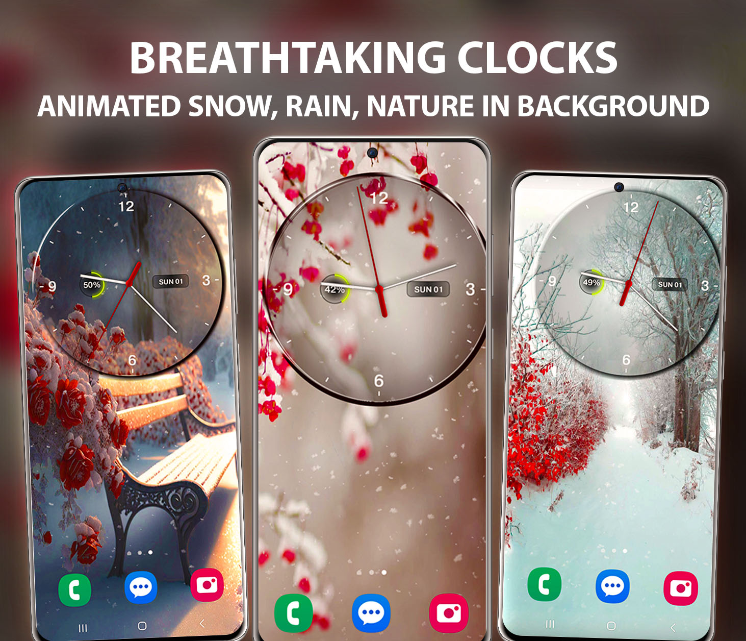 اسکرین شات 1 برنامه Clock Live Wallpapers
