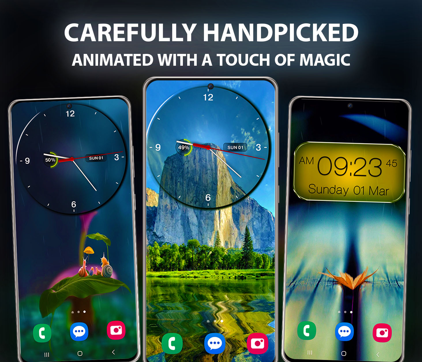 اسکرین شات 4 برنامه Clock Live Wallpapers