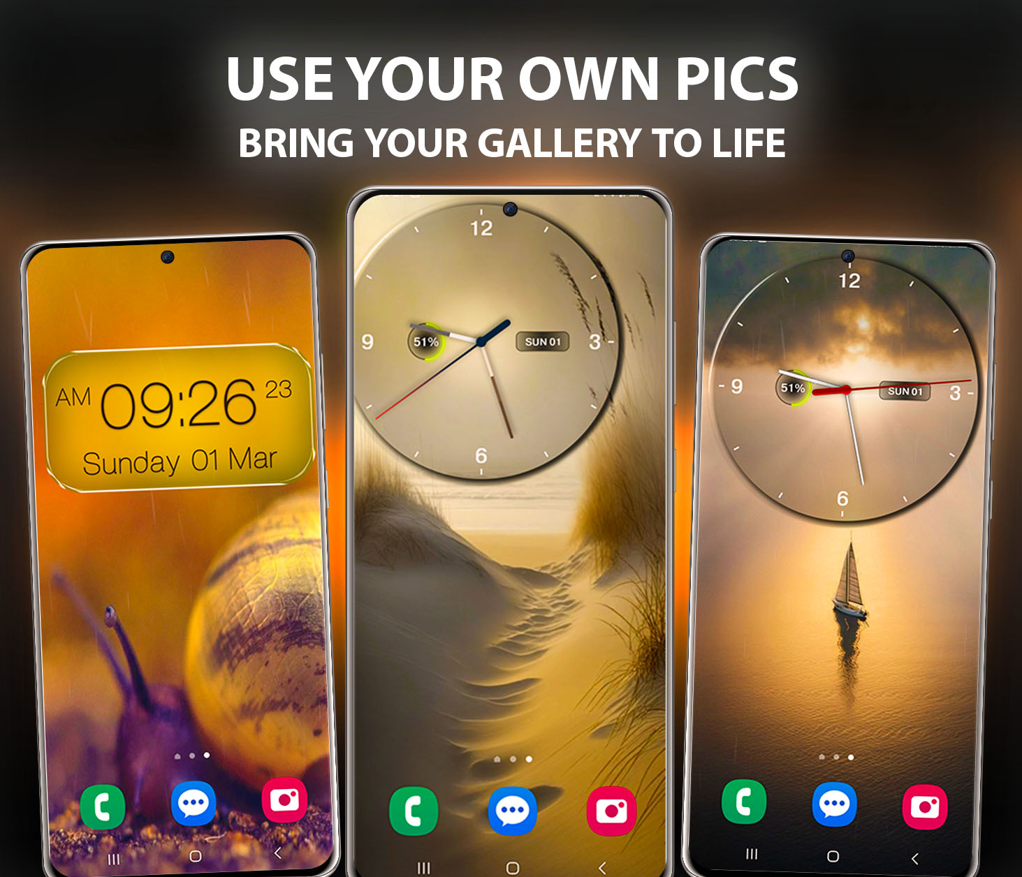 اسکرین شات 7 برنامه Clock Live Wallpapers