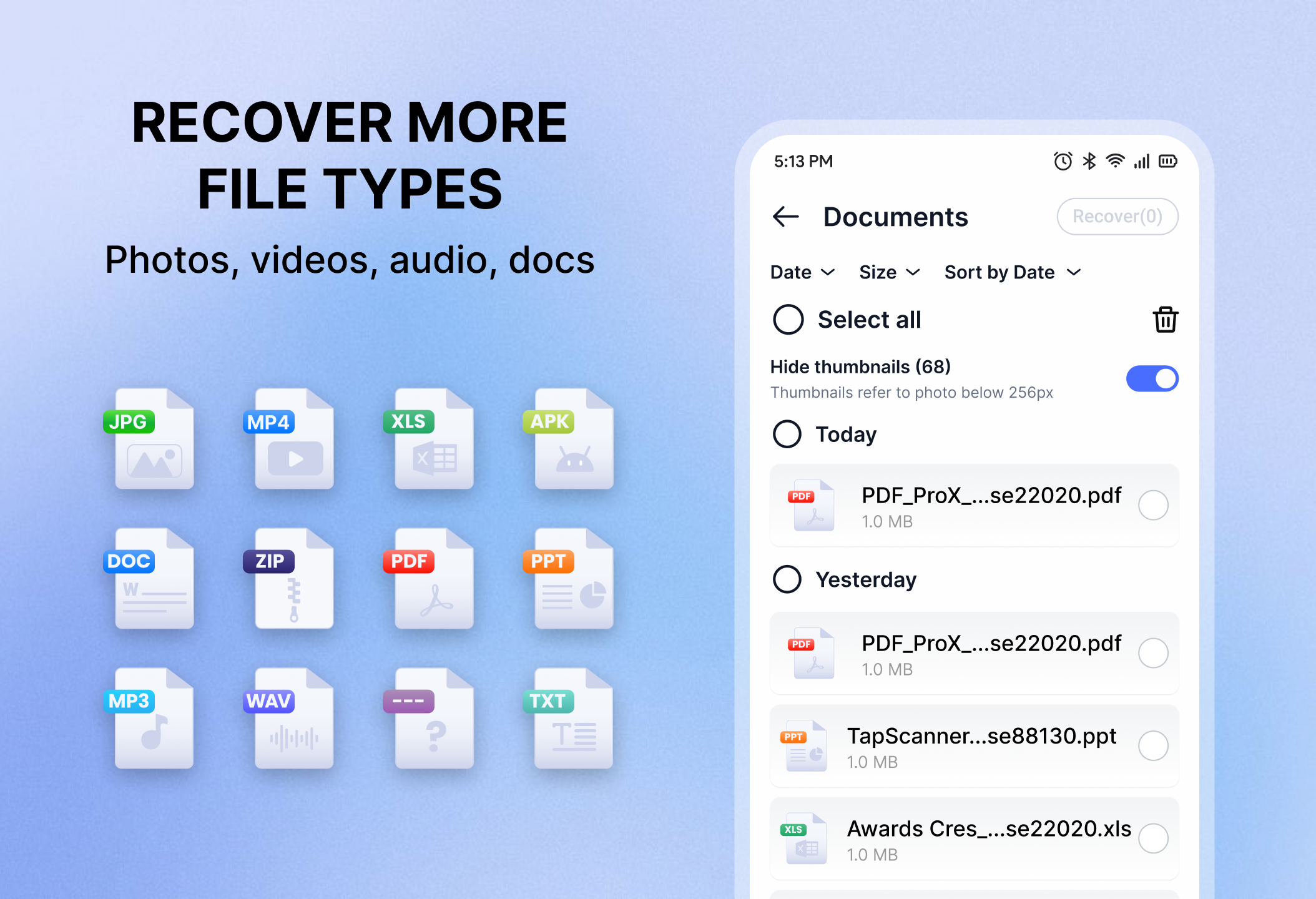 اسکرین شات 3 برنامه File Recovery - Photo Recovery