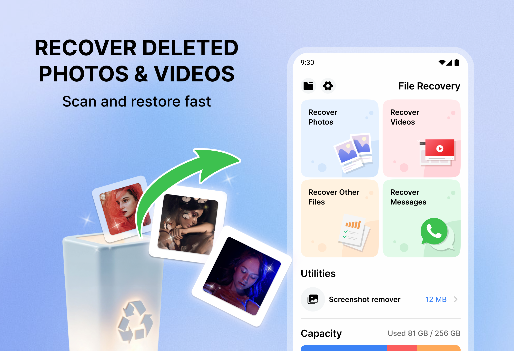 اسکرین شات 1 برنامه File Recovery - Photo Recovery