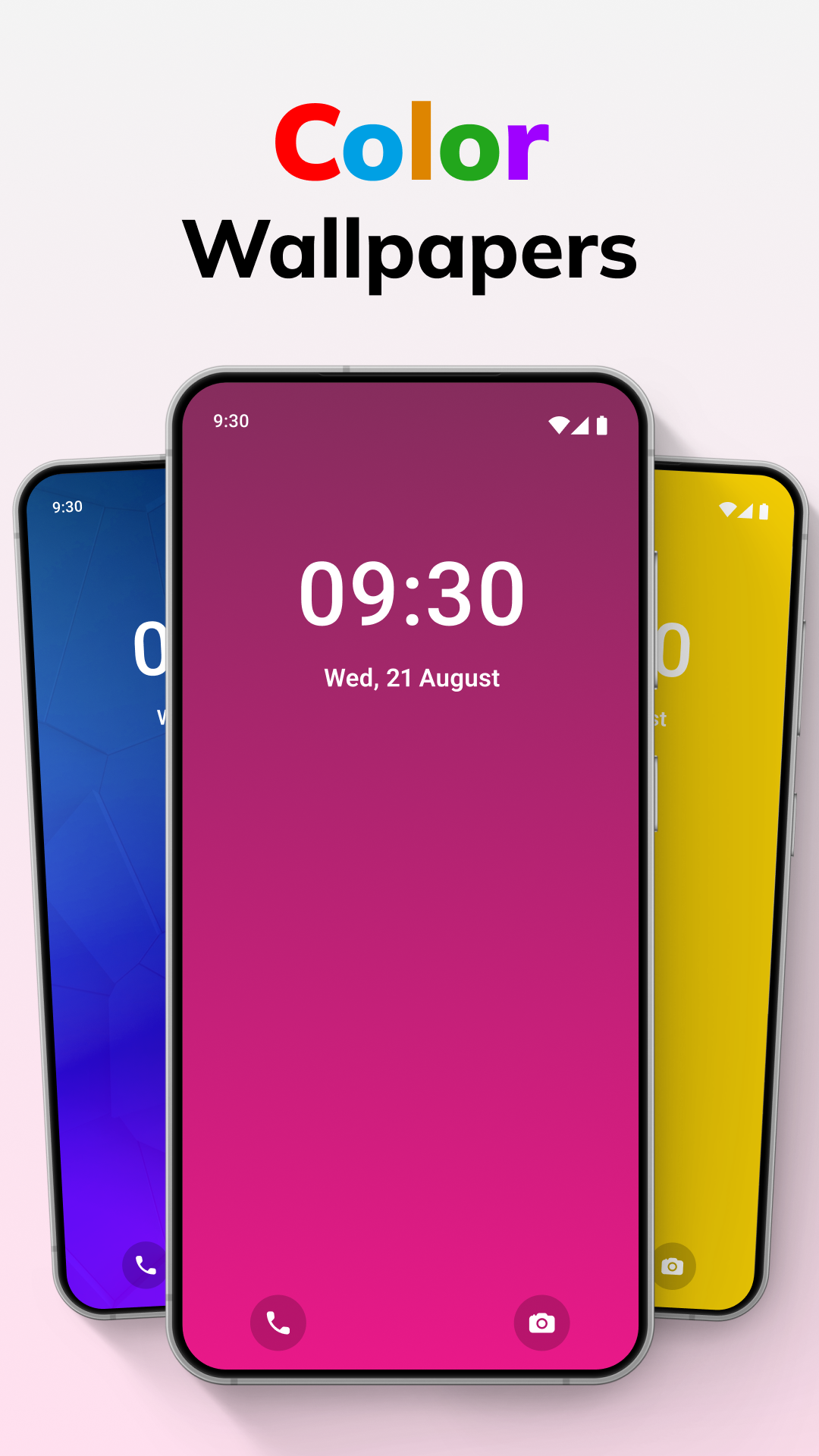 اسکرین شات 1 برنامه Pure Solid Color Wallpapers