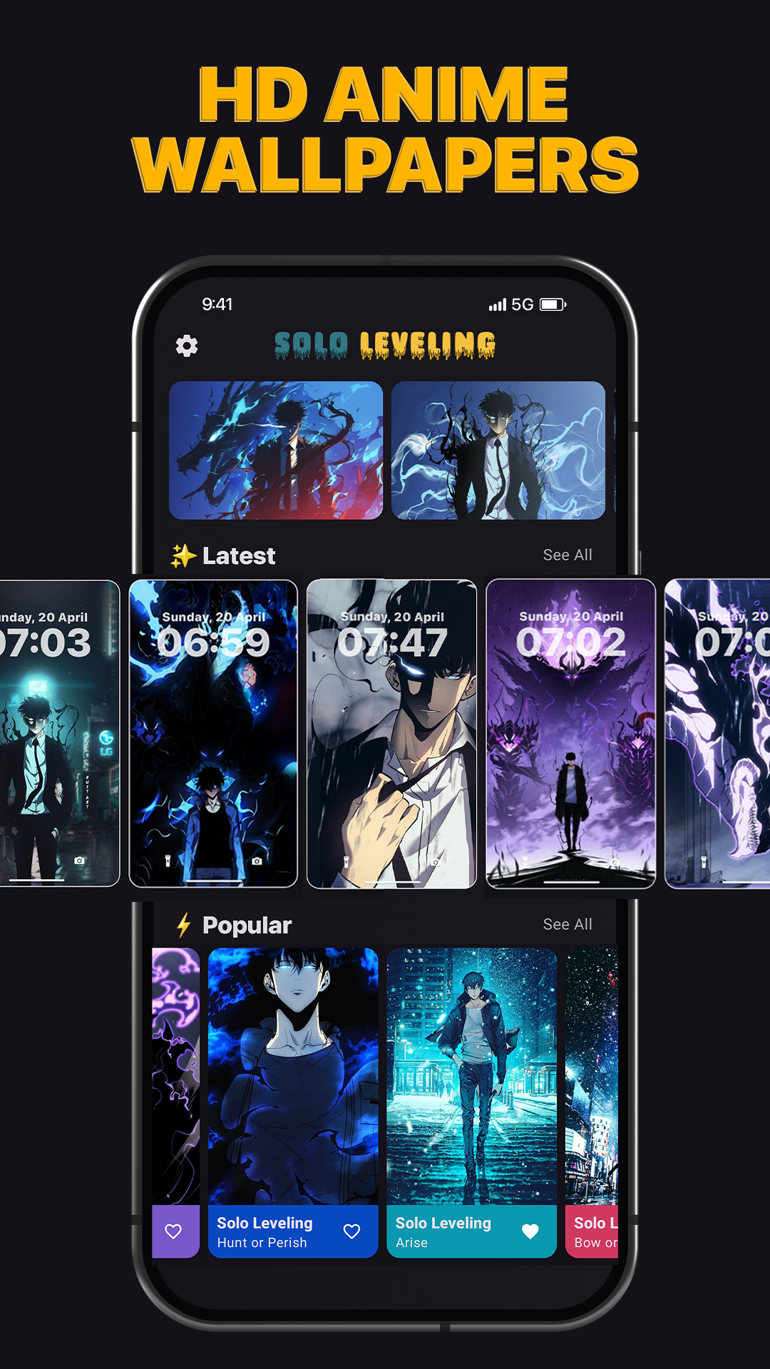 اسکرین شات 1 برنامه Solo 4K Leveling Wallpapers