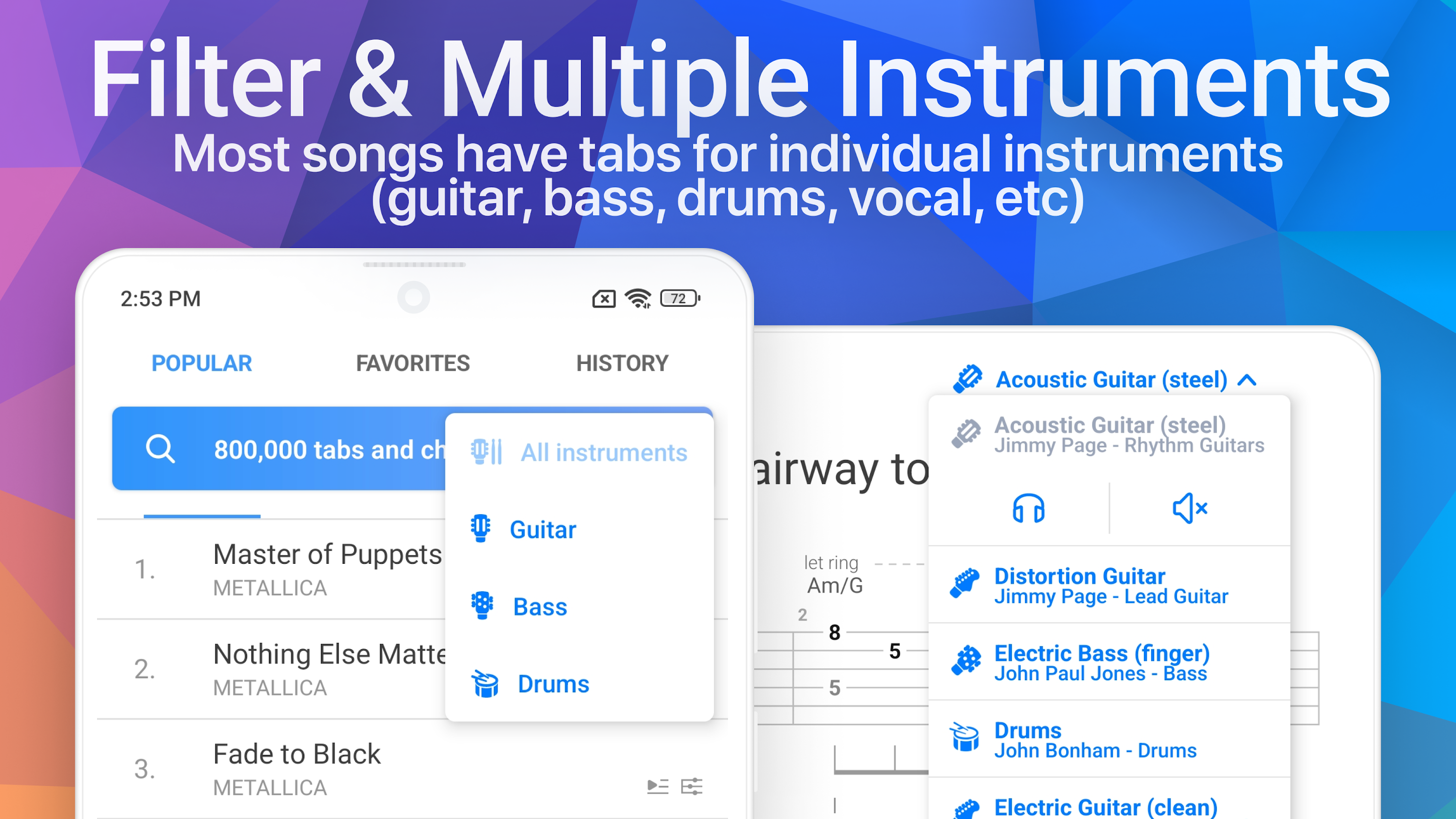 اسکرین شات 6 برنامه Songsterr Guitar Tabs & Chords