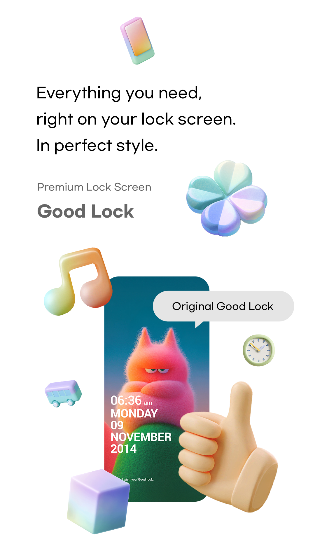 اسکرین شات 1 برنامه Good Lock : Custom Lock Screen
