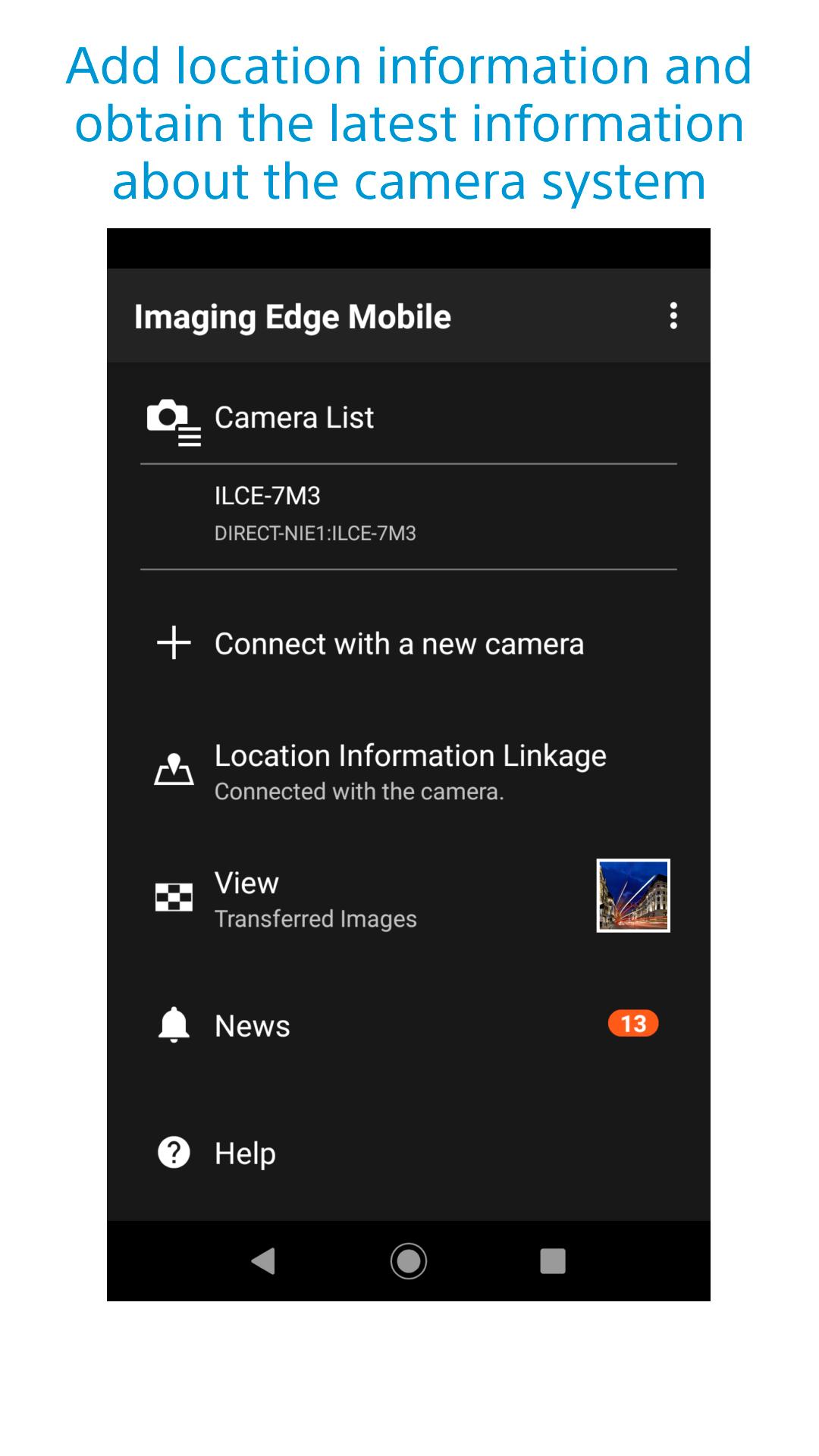 اسکرین شات 4 برنامه Sony | Imaging Edge Mobile