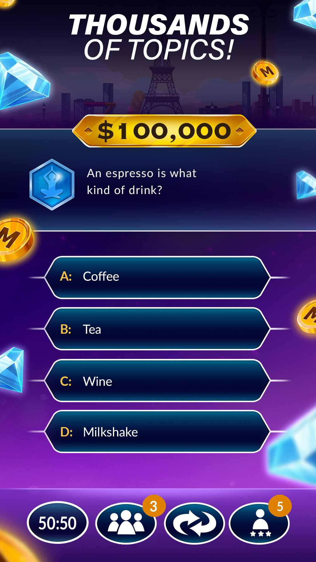 اسکرین شات 3 بازی Official Millionaire Game