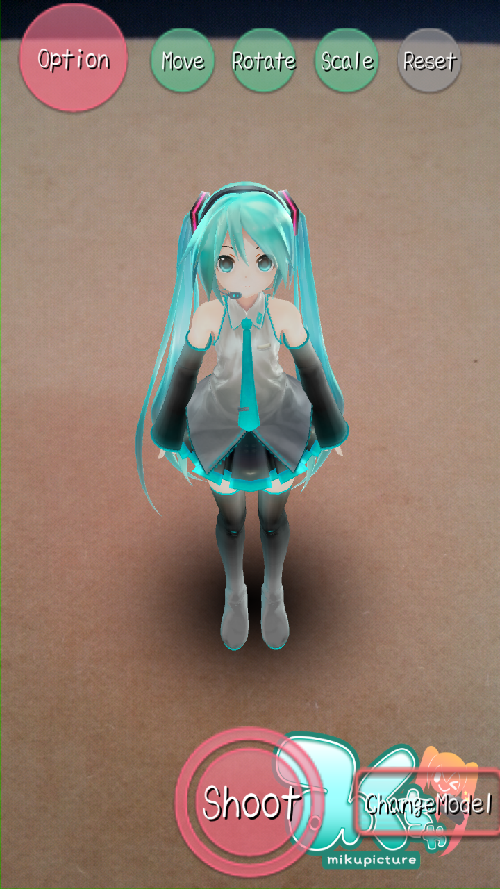 اسکرین شات 2 برنامه 【Miku AR Camera】Mikuture