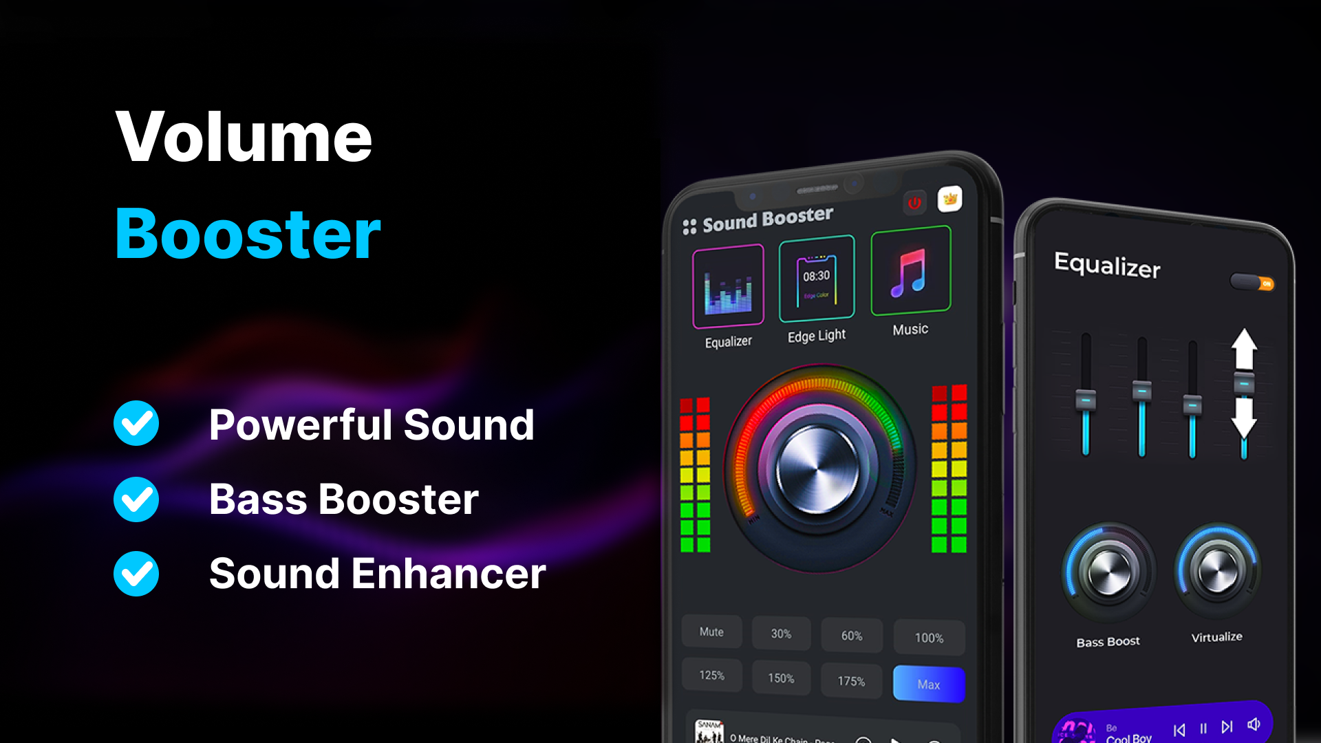 اسکرین شات 1 برنامه Volume Booster - Equalizer Pro